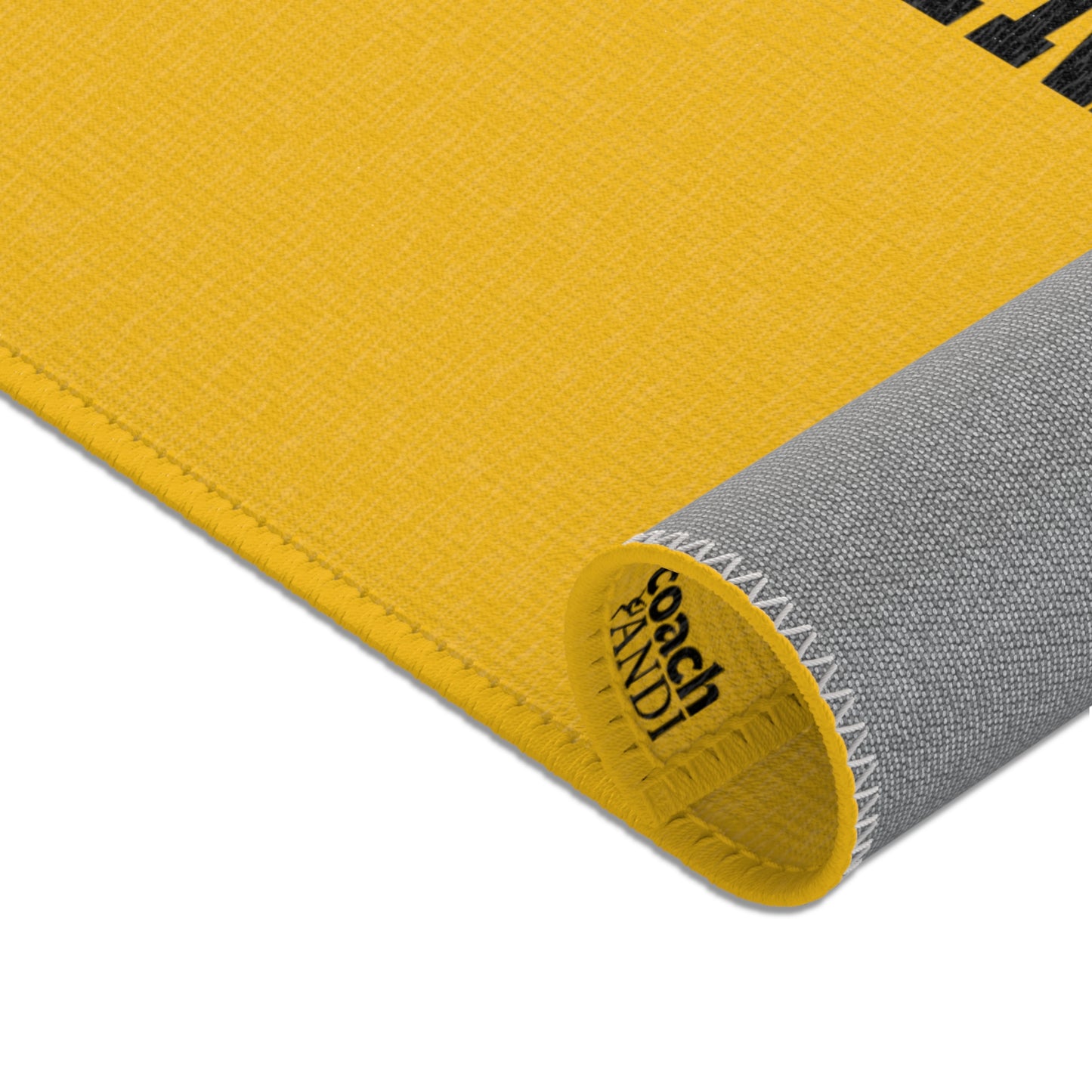 Peace, Love, Gymnastics-Goldenrod (Area Rugs)