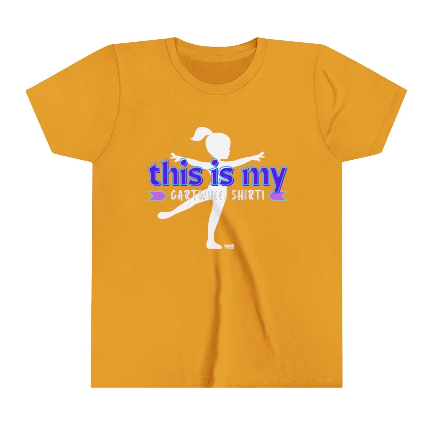 My Cartwheel Shirt-Purple/Turquoise (Youth Short Sleeve Tee)