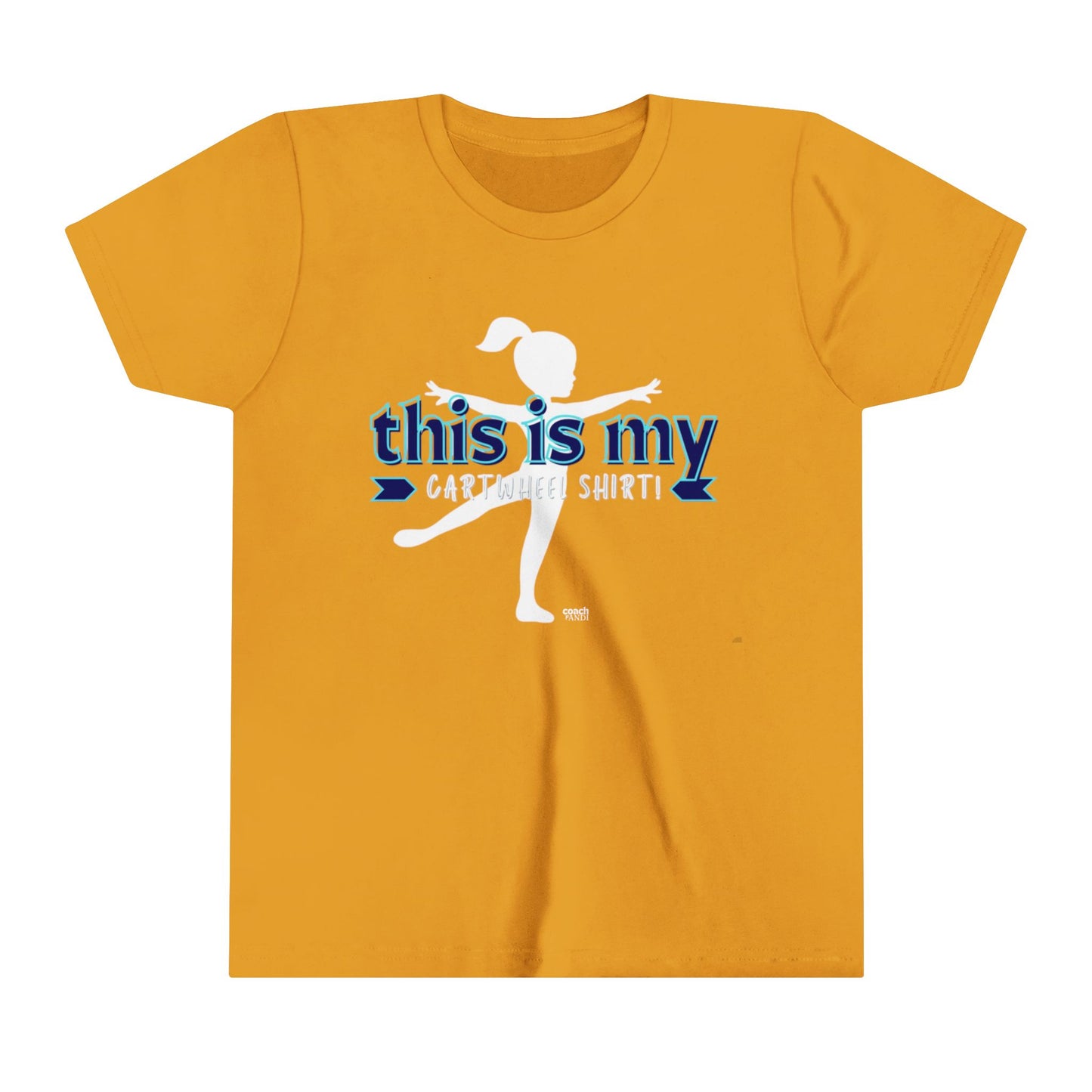 My Cartwheel Shirt-Navy/Turquoise (Youth Short Sleeve Tee)