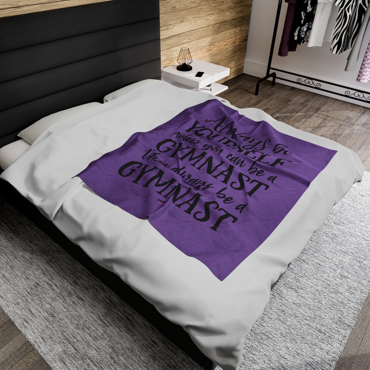 Always Be A Gymnast-Purple(Velveteen Plush Blanket)