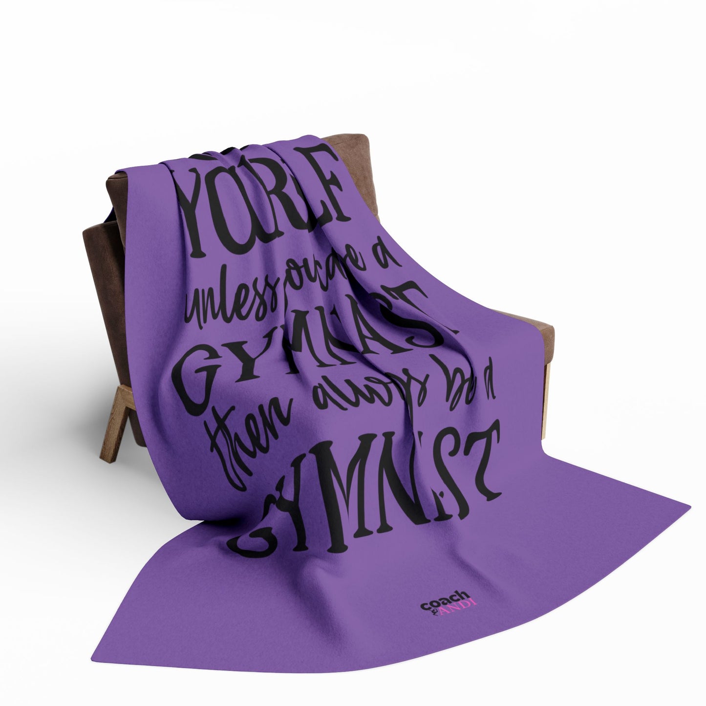 Always Be A Gymnast-Purple (Arctic Fleece Blanket)