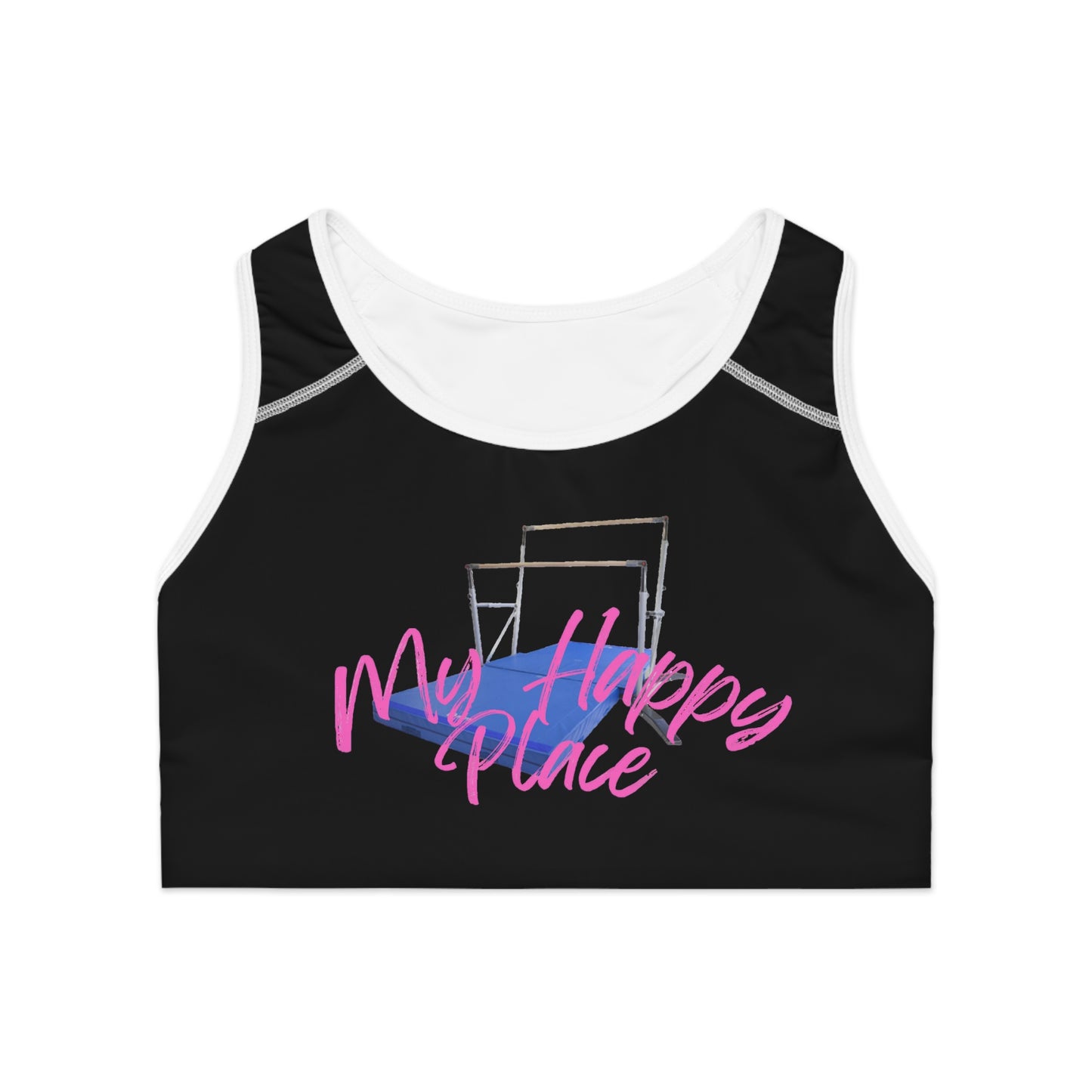 My Happy Place-Bars (Sports Bra (AOP)