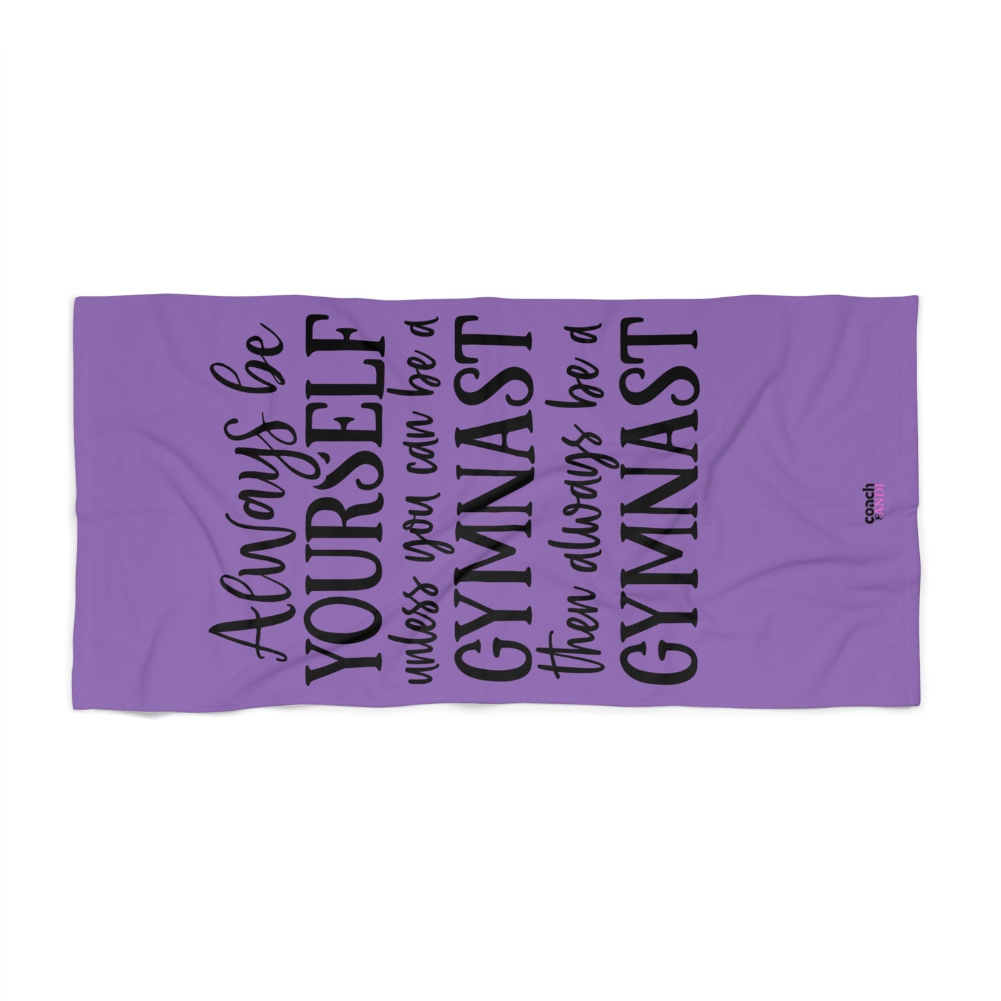 Always Be A Gymnast-Purple (Beach Towel)