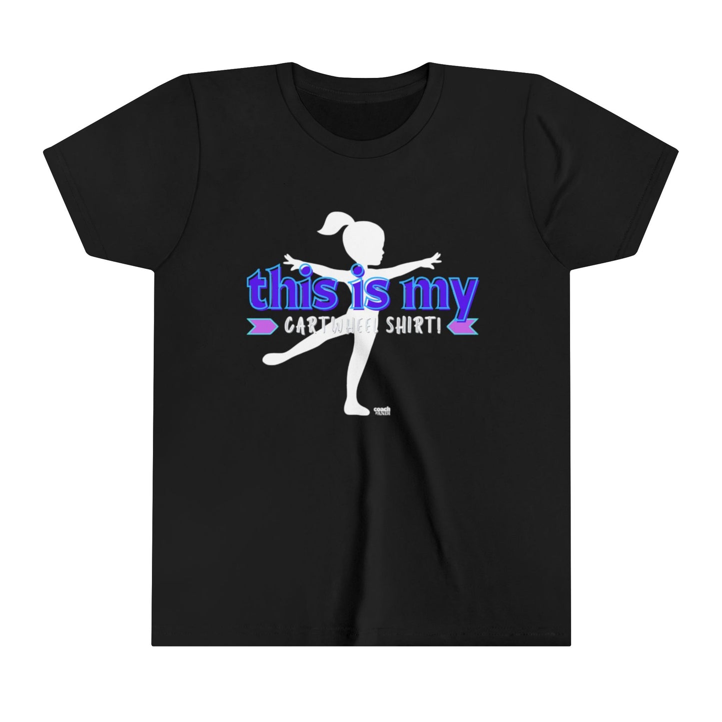 My Cartwheel Shirt-Purple/Turquoise (Youth Short Sleeve Tee)
