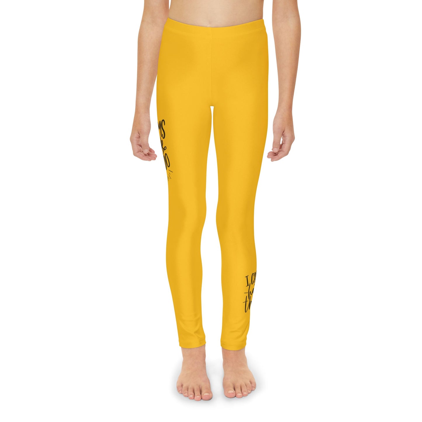 Dreams Dont Work Hard, You Do - Yellow (Youth Full-Length Leggings (AOP)