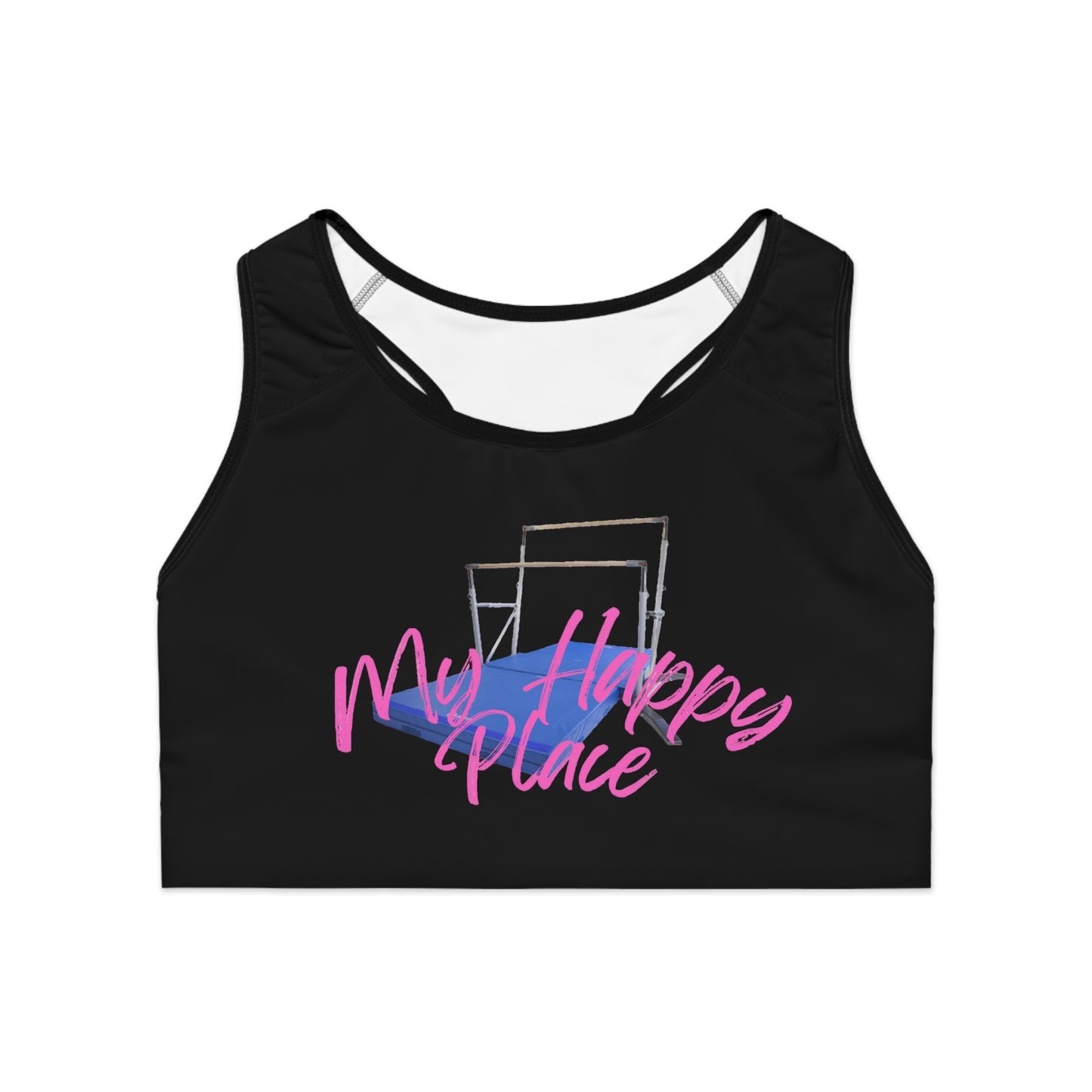 My Happy Place-Bars (Sports Bra (AOP)