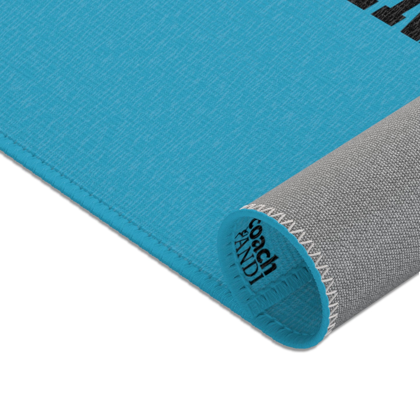 Peace, Love, Gymnastics-Turquoise (Area Rugs)