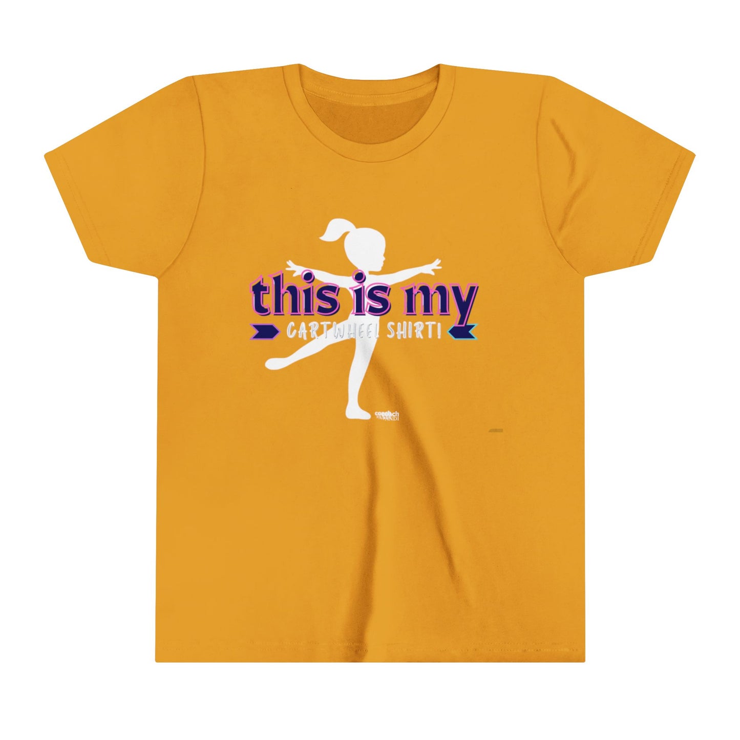 My Cartwheel Shirt-Navy/Pink (Youth Short Sleeve Tee)