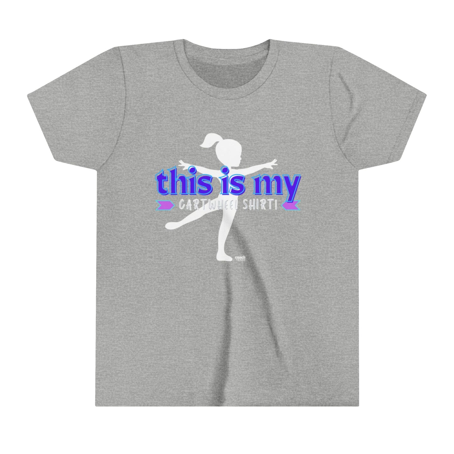 My Cartwheel Shirt-Purple/Turquoise (Youth Short Sleeve Tee)