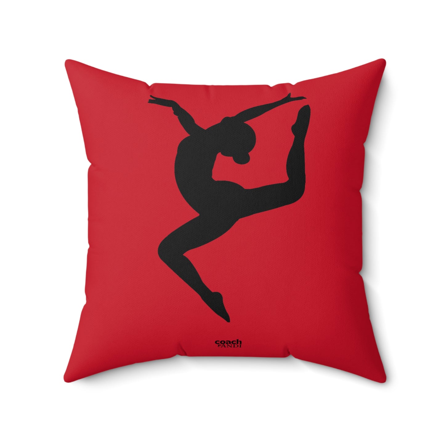 Always Be A Gymnast-Red (Spun Polyester Square Pillow)