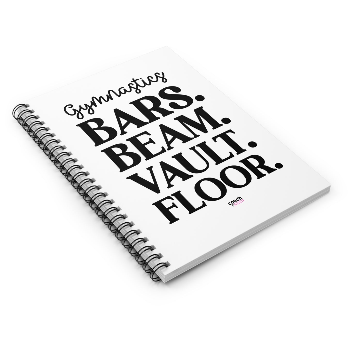 Gymnastics Events-White (Spiral Notebook - Ruled Line)
