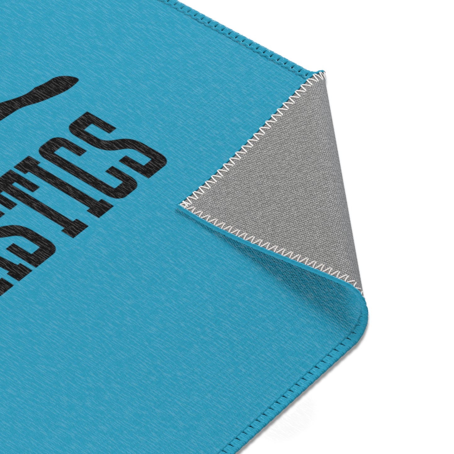 Peace, Love, Gymnastics-Turquoise (Area Rugs)