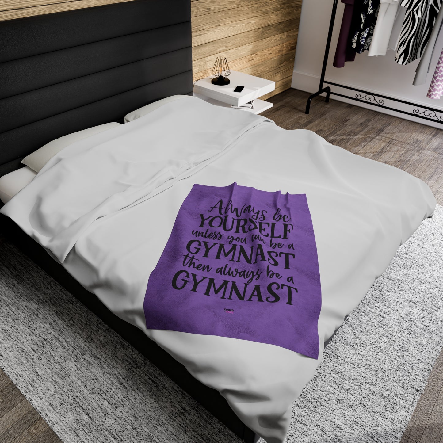 Always Be A Gymnast-Purple(Velveteen Plush Blanket)