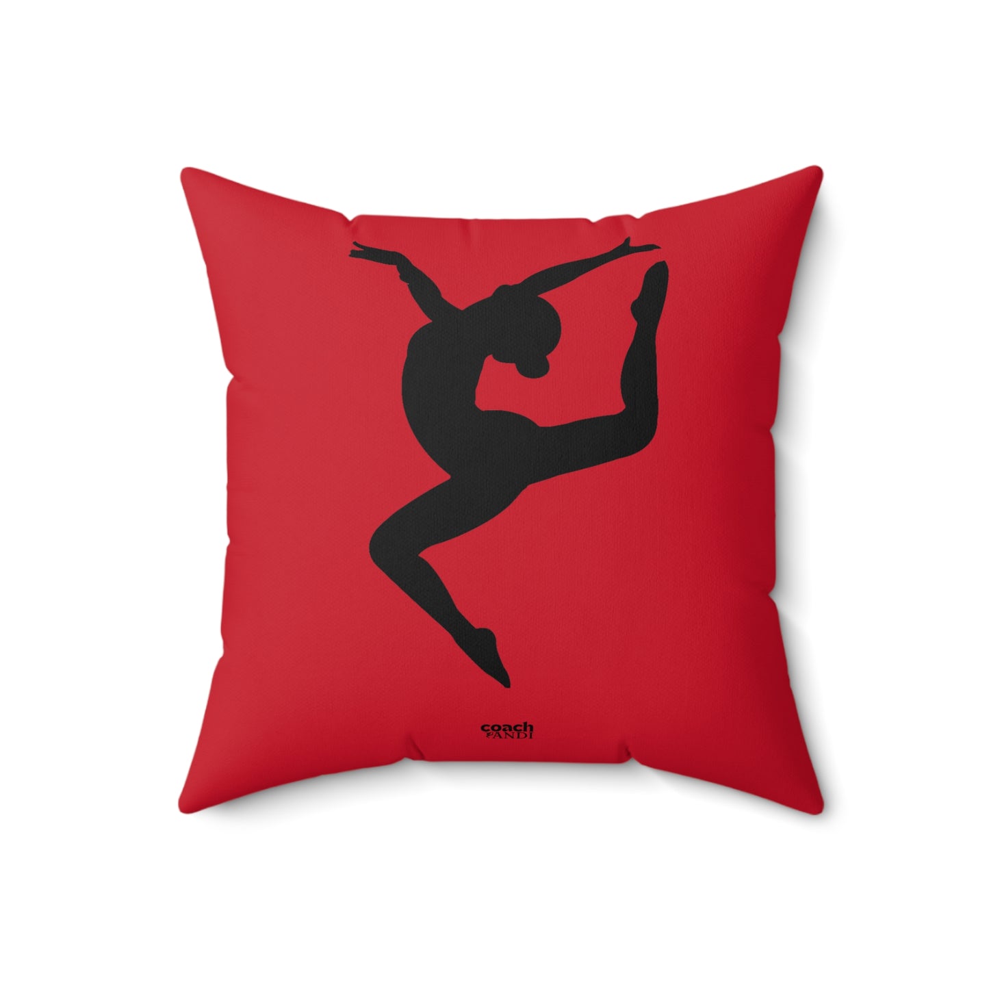 Always Be A Gymnast-Red (Spun Polyester Square Pillow)