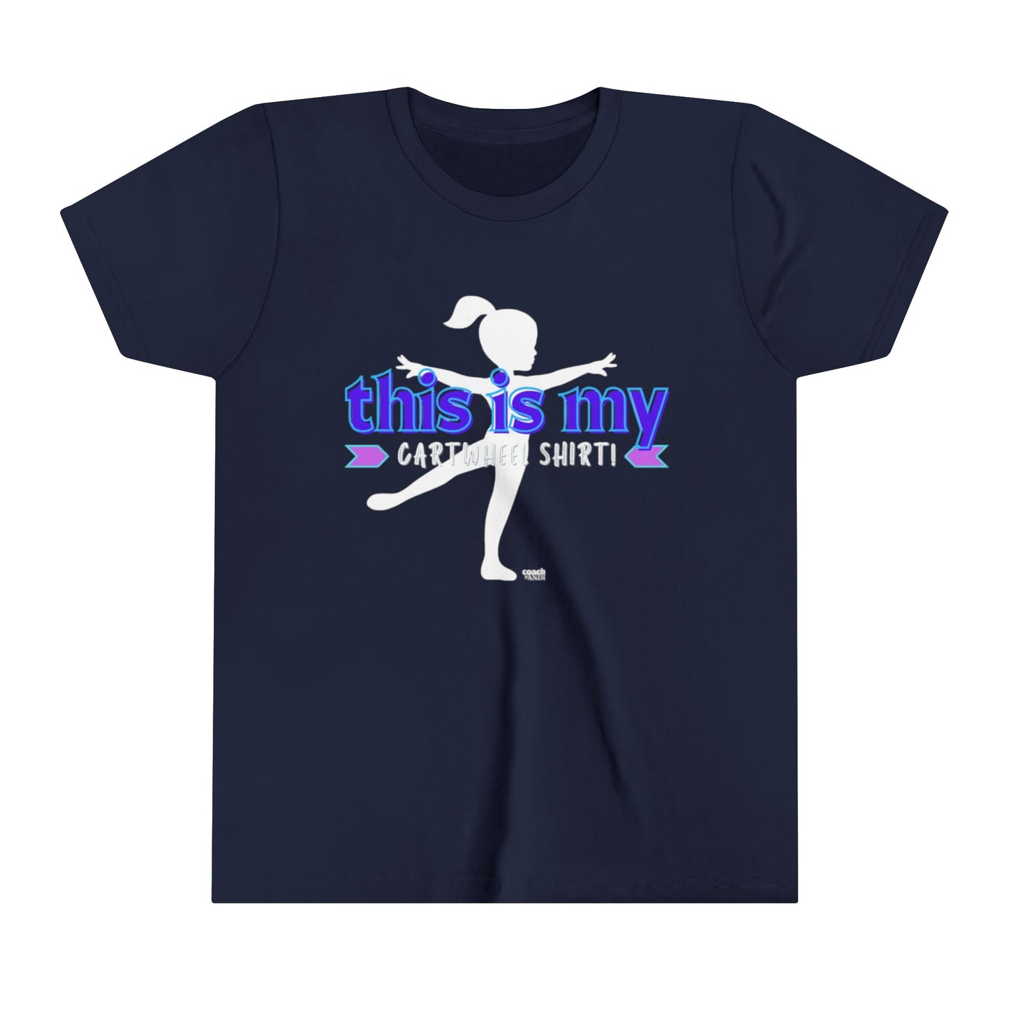 My Cartwheel Shirt-Purple/Turquoise (Youth Short Sleeve Tee)