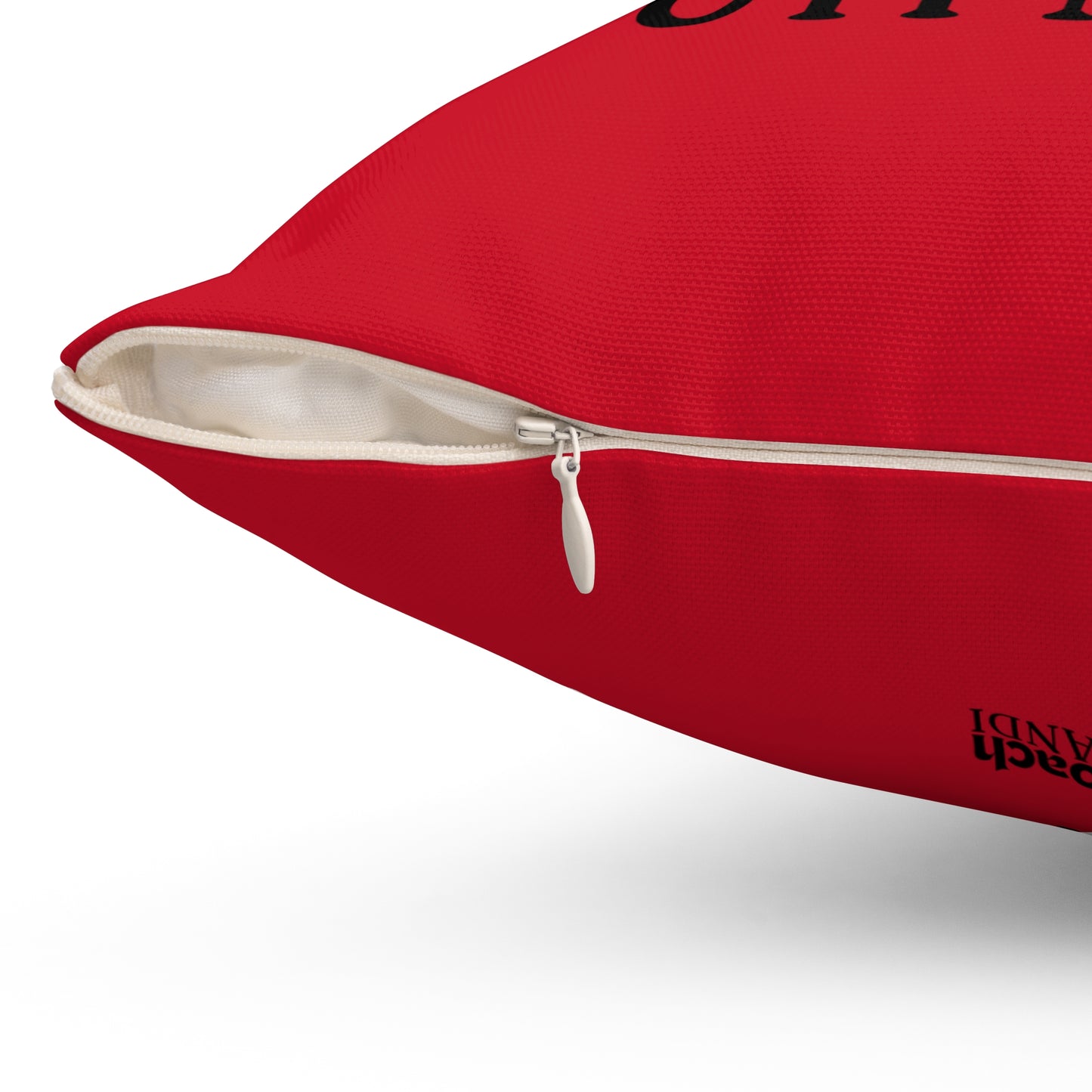 Always Be A Gymnast-Red (Spun Polyester Square Pillow)