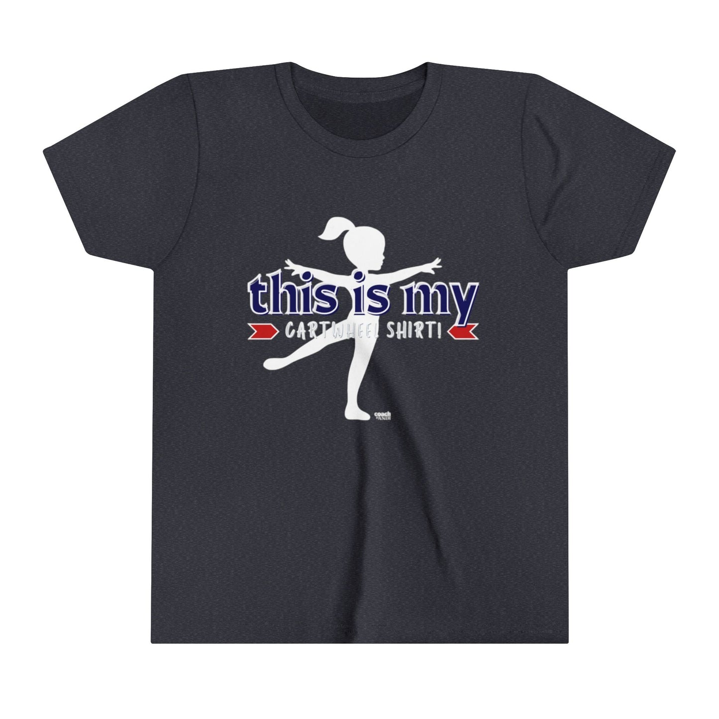 My Cartwheel Shirt-Navy/Red (Youth Short Sleeve Tee)