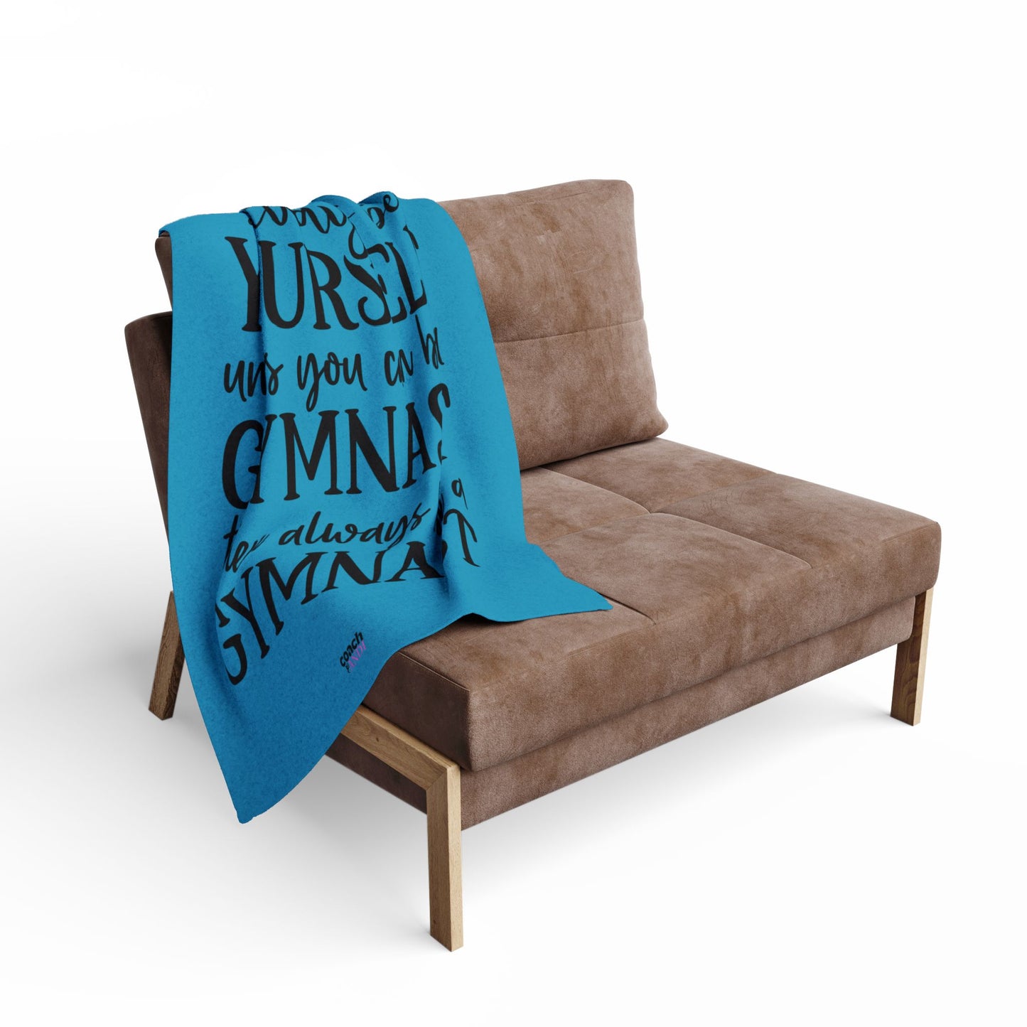 Always Be A Gymnast-Turquoise (Arctic Fleece Blanket)