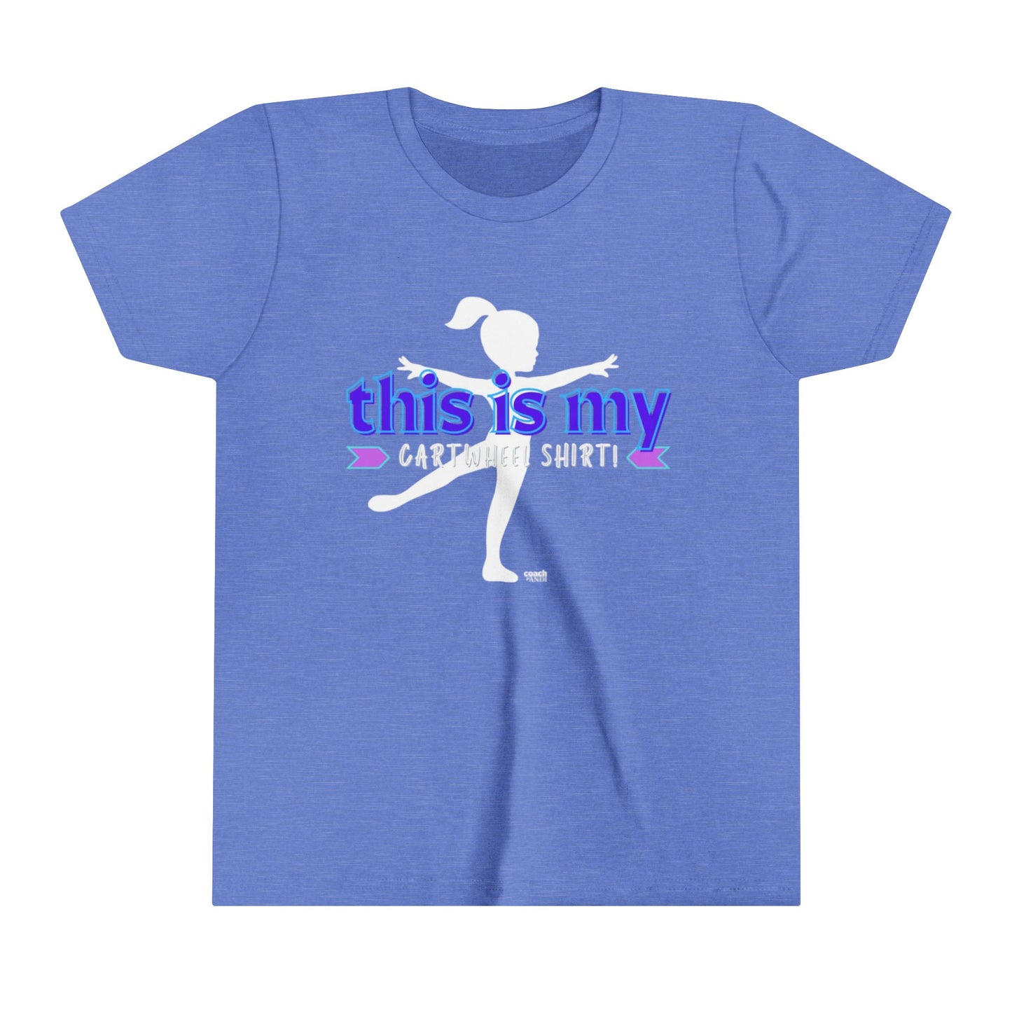 My Cartwheel Shirt-Purple/Turquoise (Youth Short Sleeve Tee)