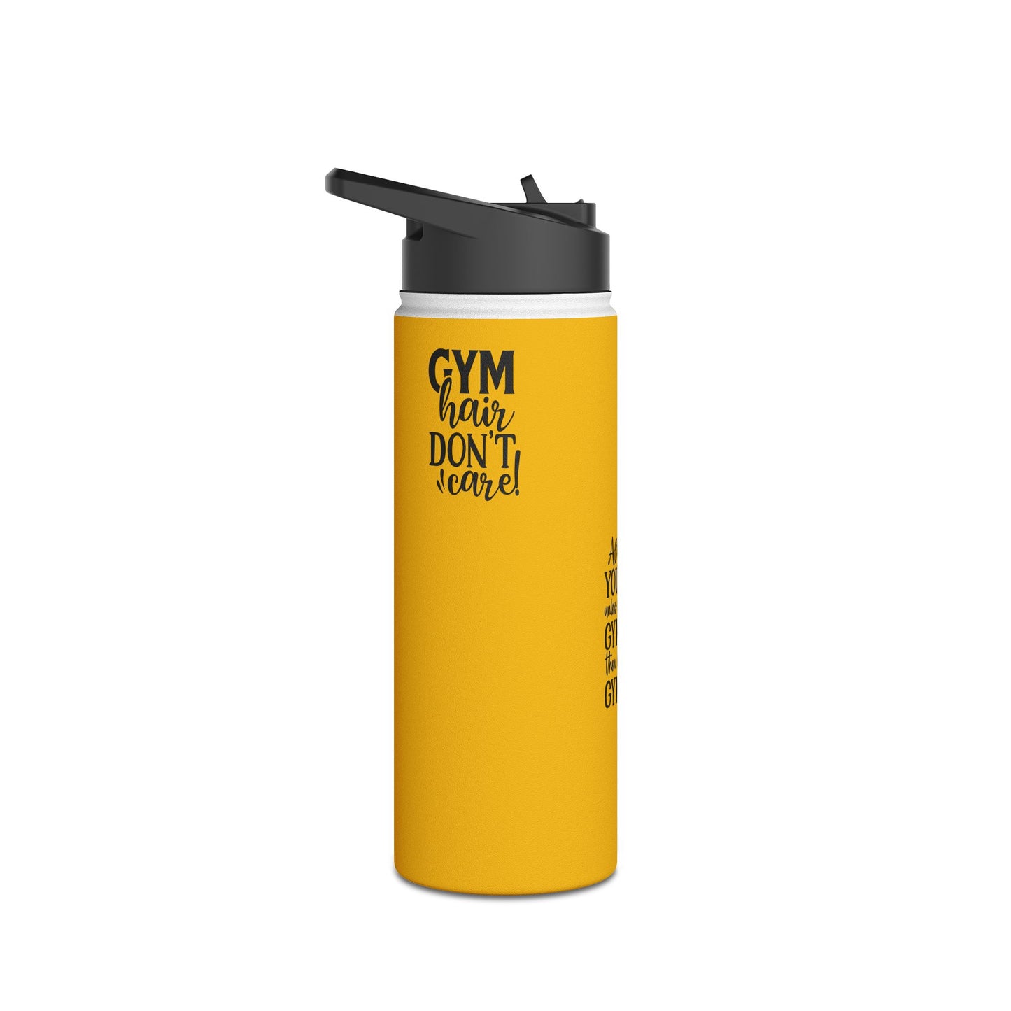 Gymnastics Quotes-Goldenrod (Stainless Steel Water Bottle, Standard Lid)