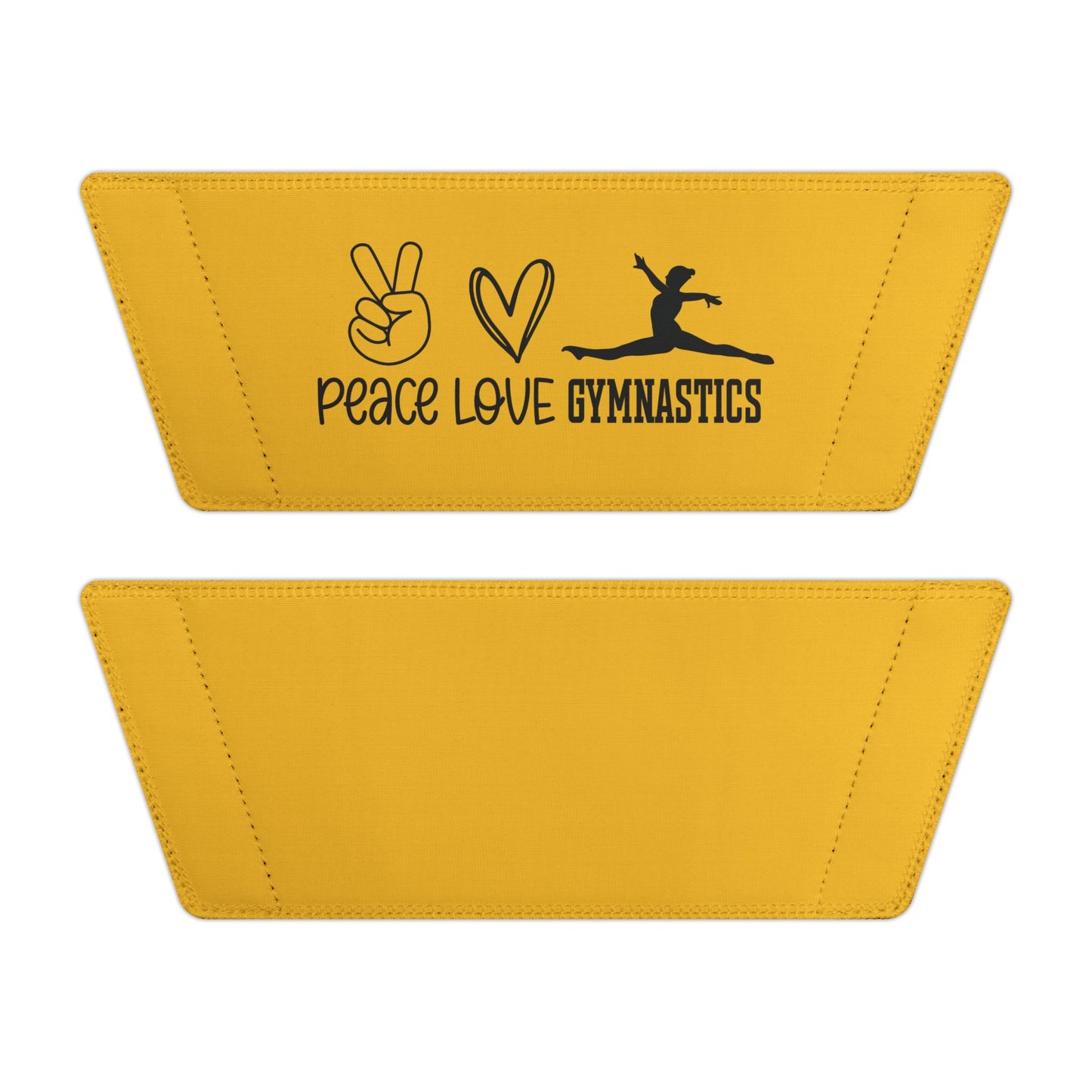 Peace, Love, Gymnastics- Yellow (Youth Removable-Strap Sandals)