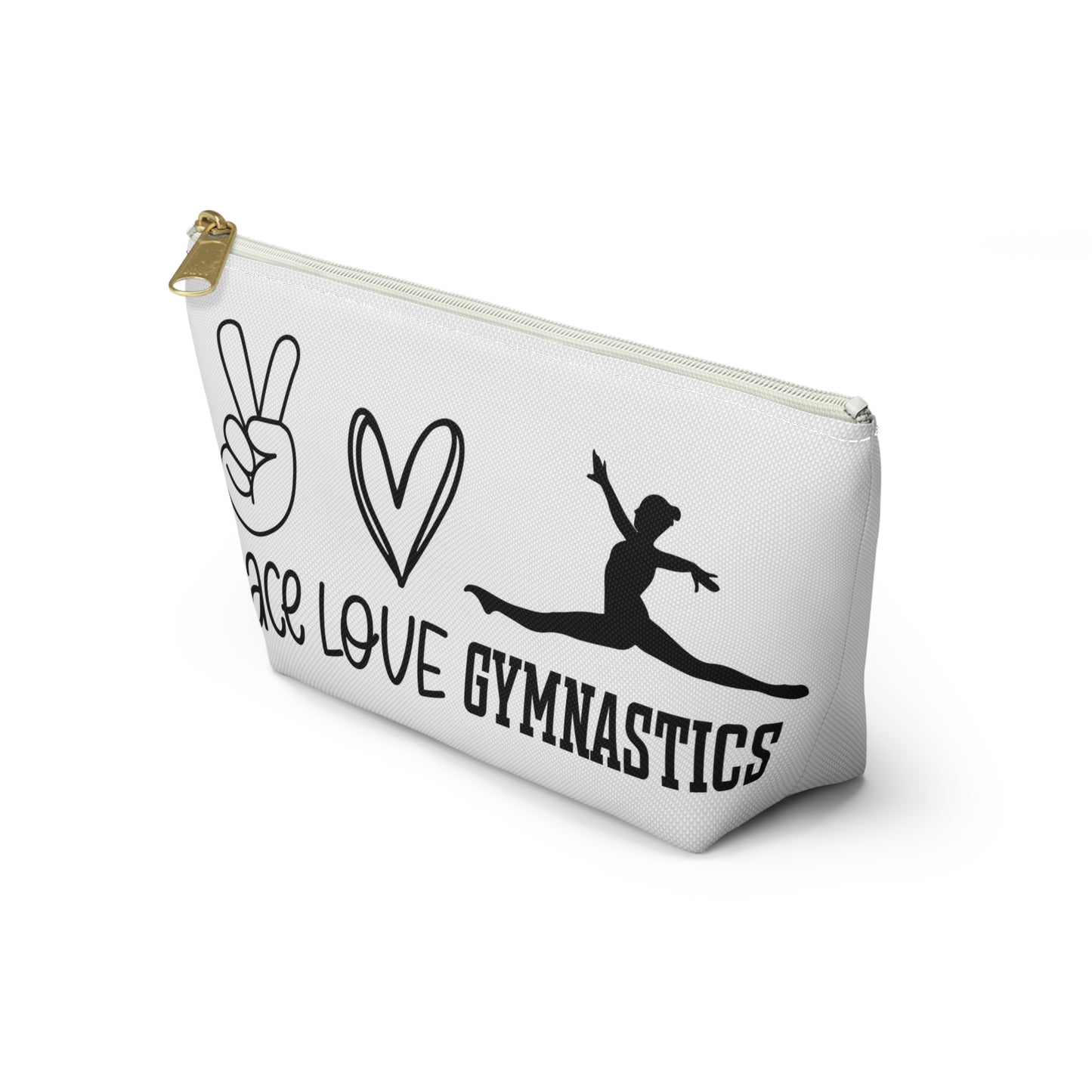 Peace, Love, Gymnastics (Accessory Pouch w T-bottom)