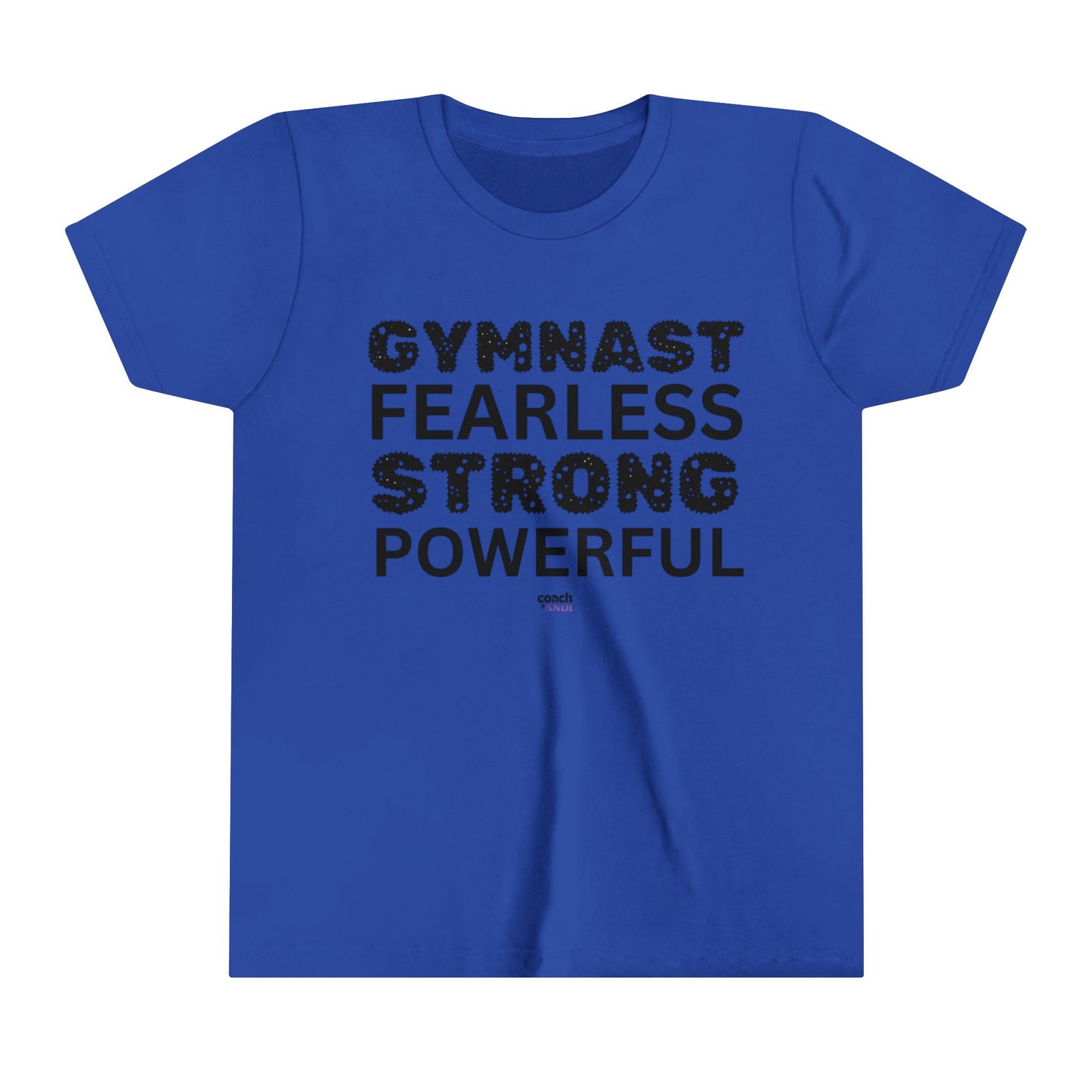 Fearless, Strong, Powerful Gymnast (Youth Short Sleeve Tee)