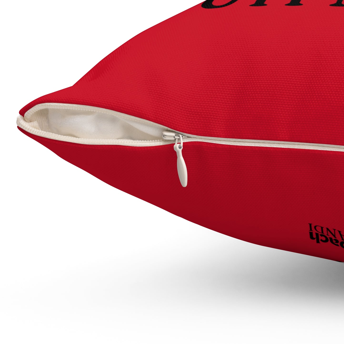 Always Be A Gymnast-Red (Spun Polyester Square Pillow)