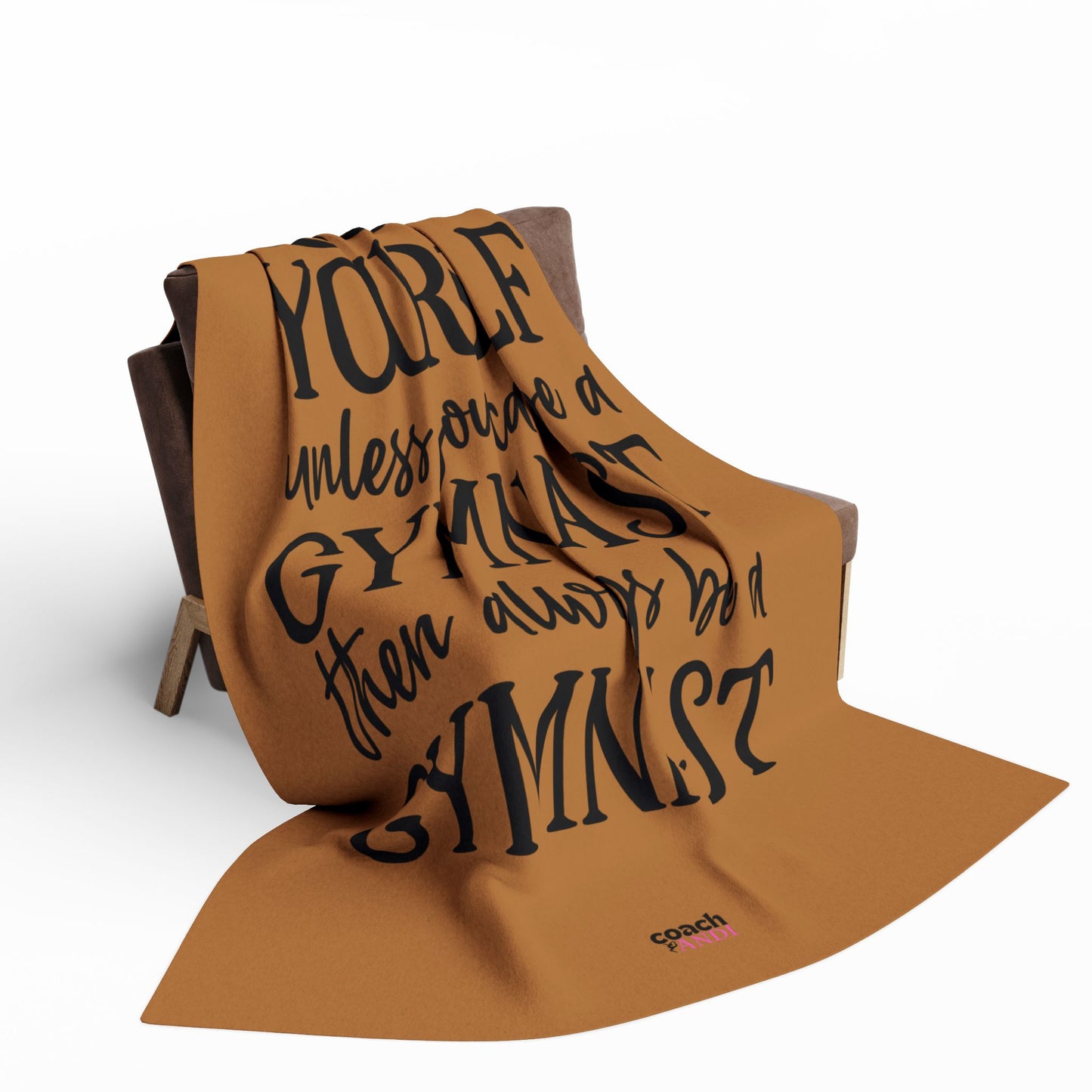 Always Be A Gymnast-Lt Brown (Arctic Fleece Blanket)