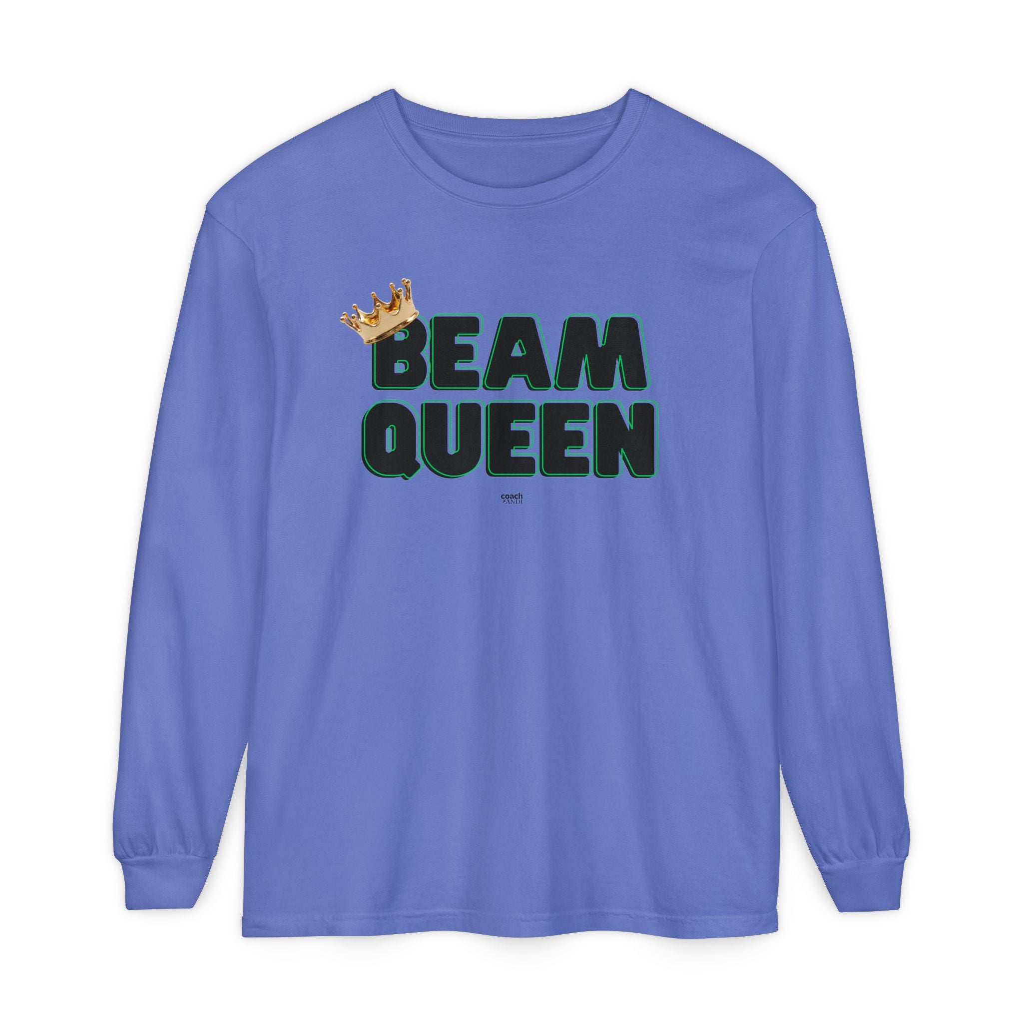 Beam Queen - Black/Green (Adult Long Sleeve Shirt)