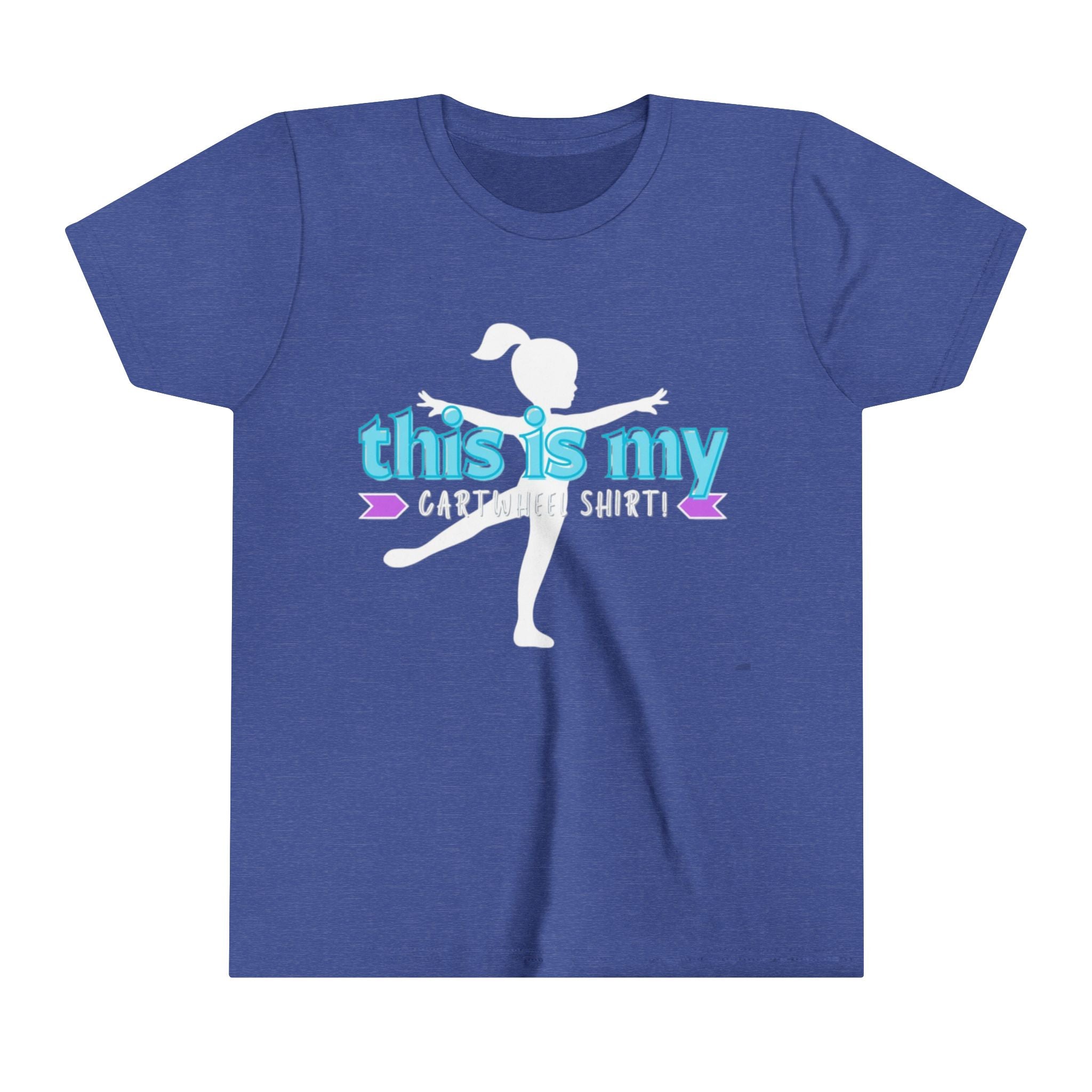 My Cartwheel Shirt-Turquoise (Youth Short Sleeve Tee)