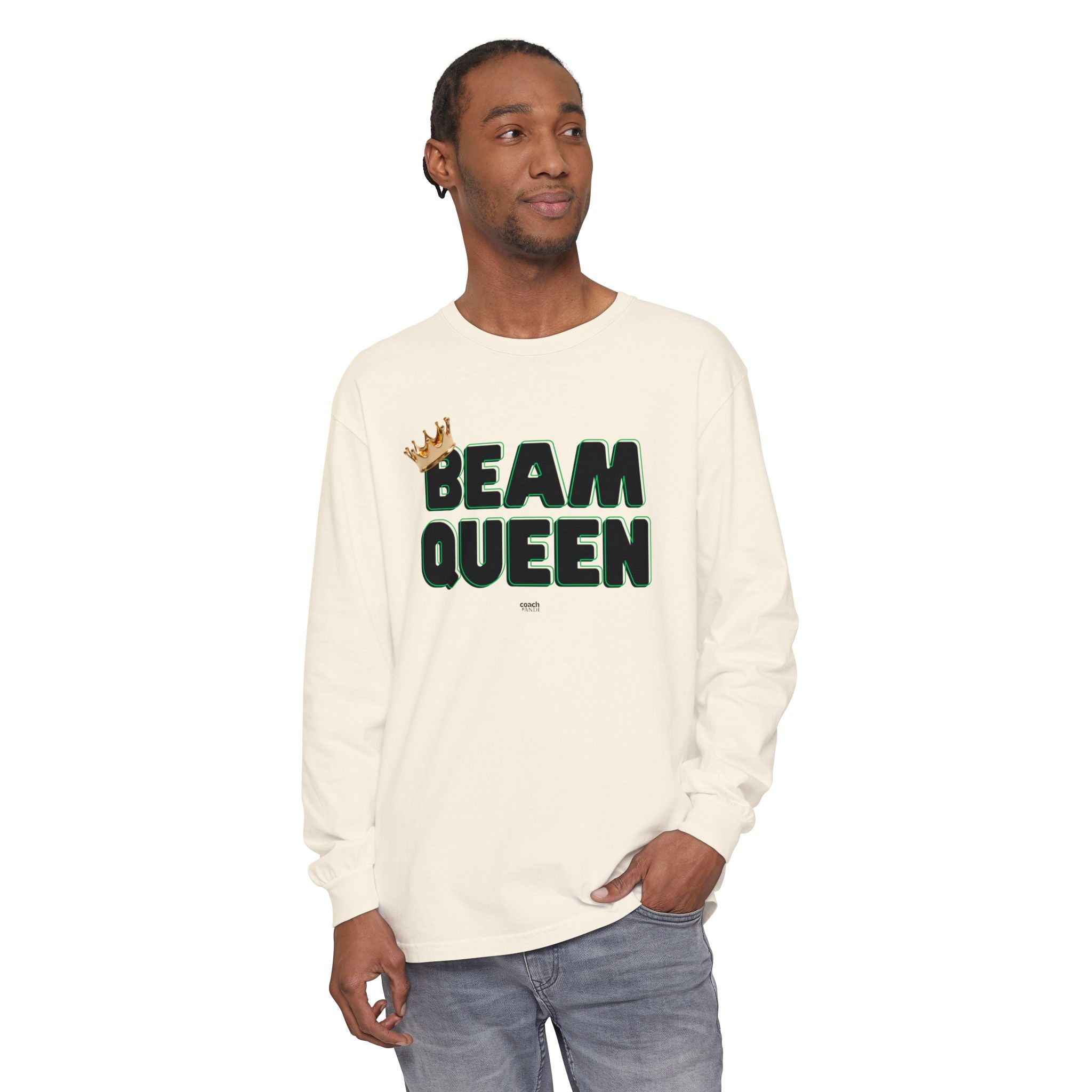 Beam Queen - Black/Green (Adult Long Sleeve Shirt)