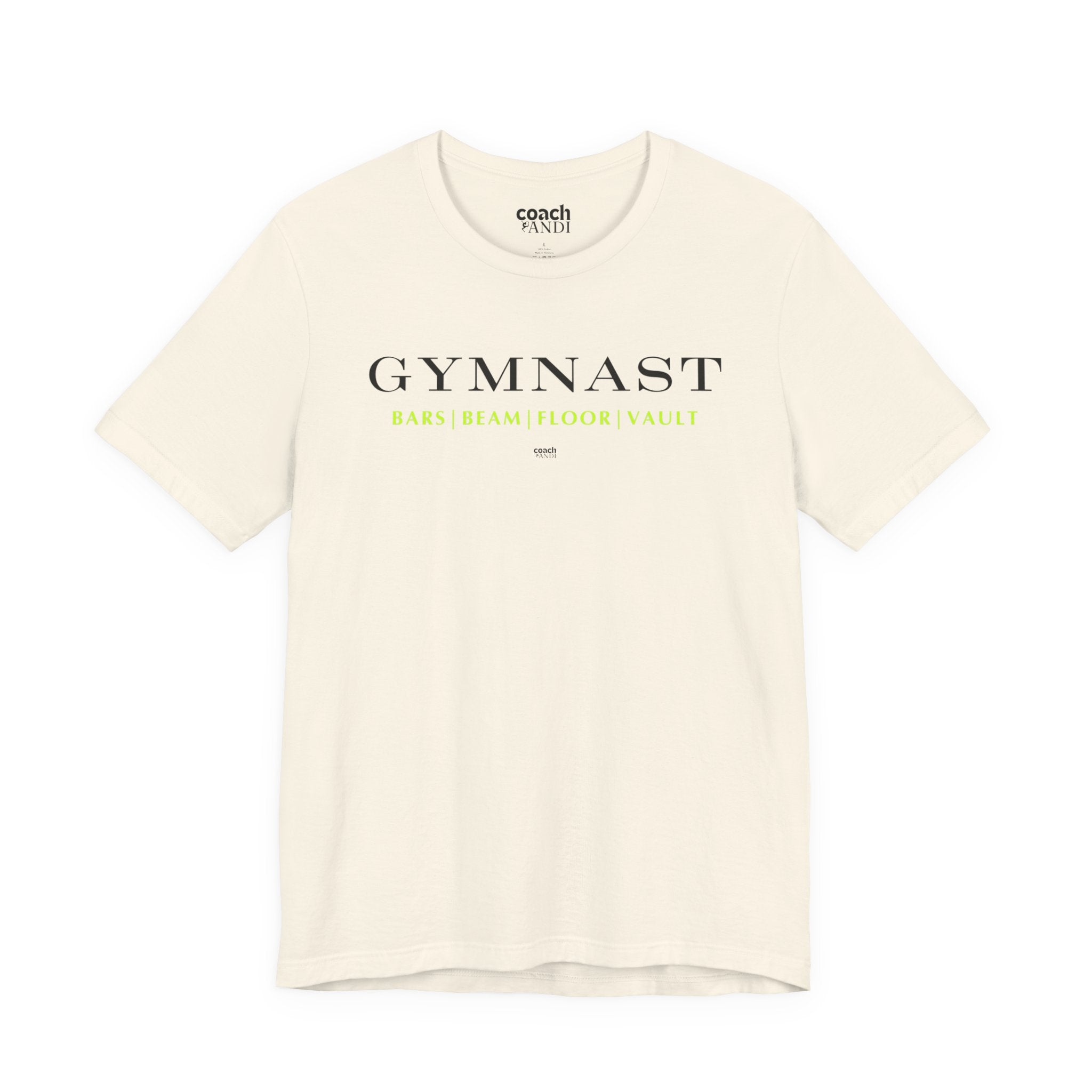 GYMNAST (Bars Beam Floor Vault) Tshirt - Lime (Adult)