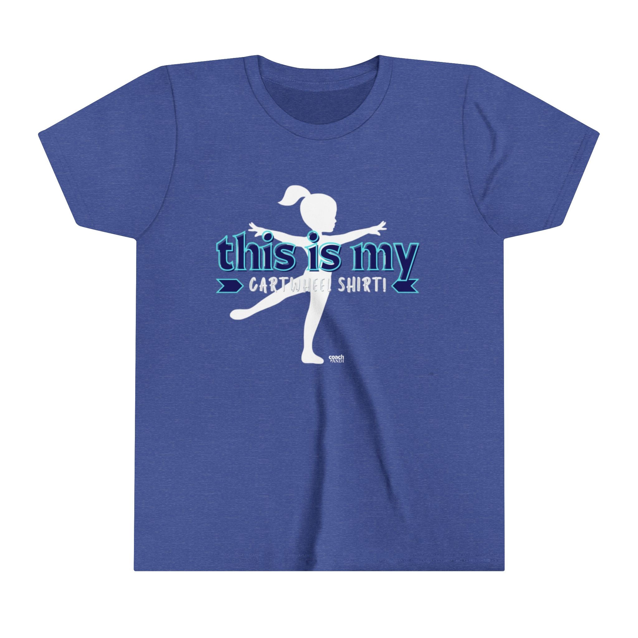My Cartwheel Shirt-Navy/Turquoise (Youth Short Sleeve Tee)