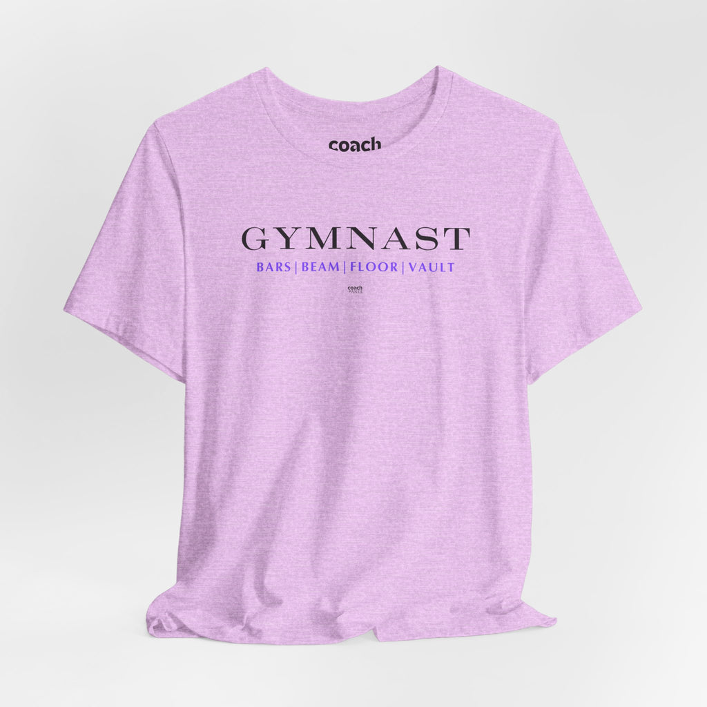 GYMNAST (Bars Beam Floor Vault) Tshirt - Purple (Adult)