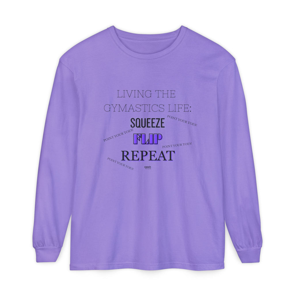 Squeeze Flip Repeat - Purple (Adult Longsleeve Shirt)