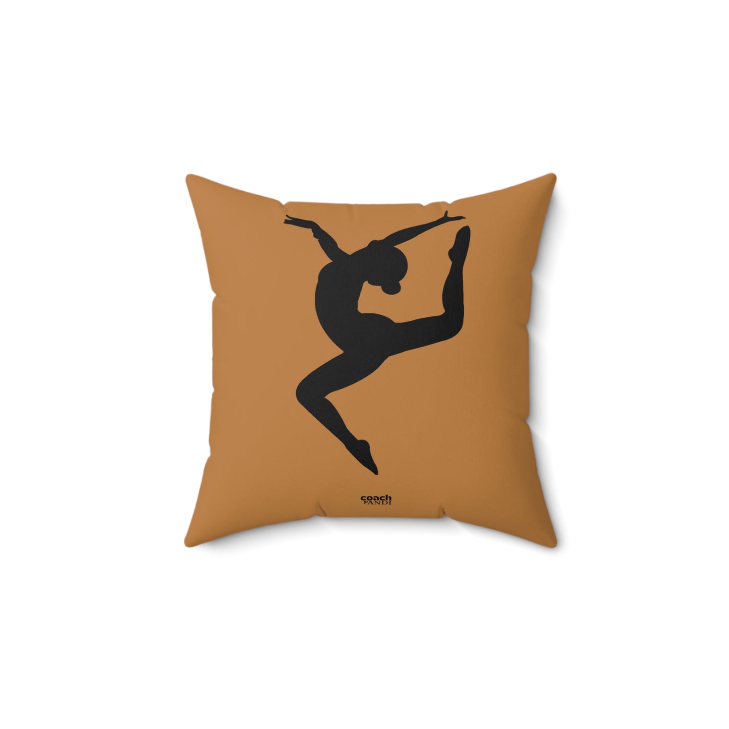 Always Be A Gymnast-Lt Brown (Spun Polyester Square Pillow)