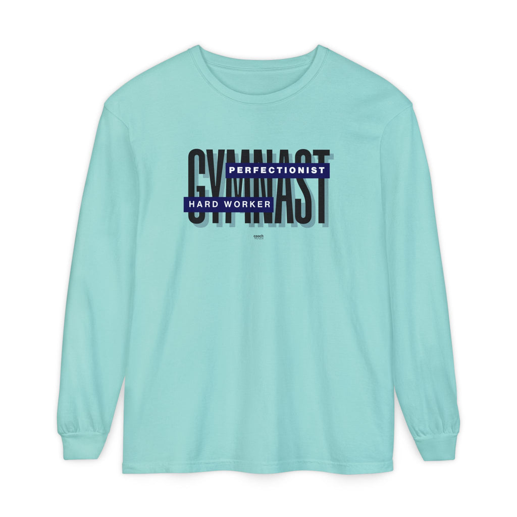 Gymnast Hard Worker Long Sleeve Shirt - Navy (Adult)