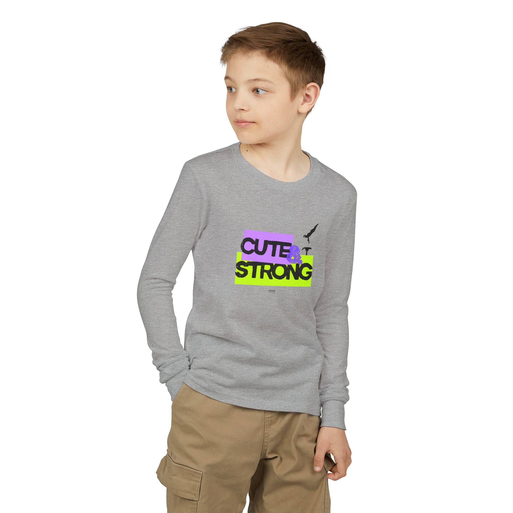Cute & Strong Long Sleeve Shirt - Lavender/Lime (Youth)