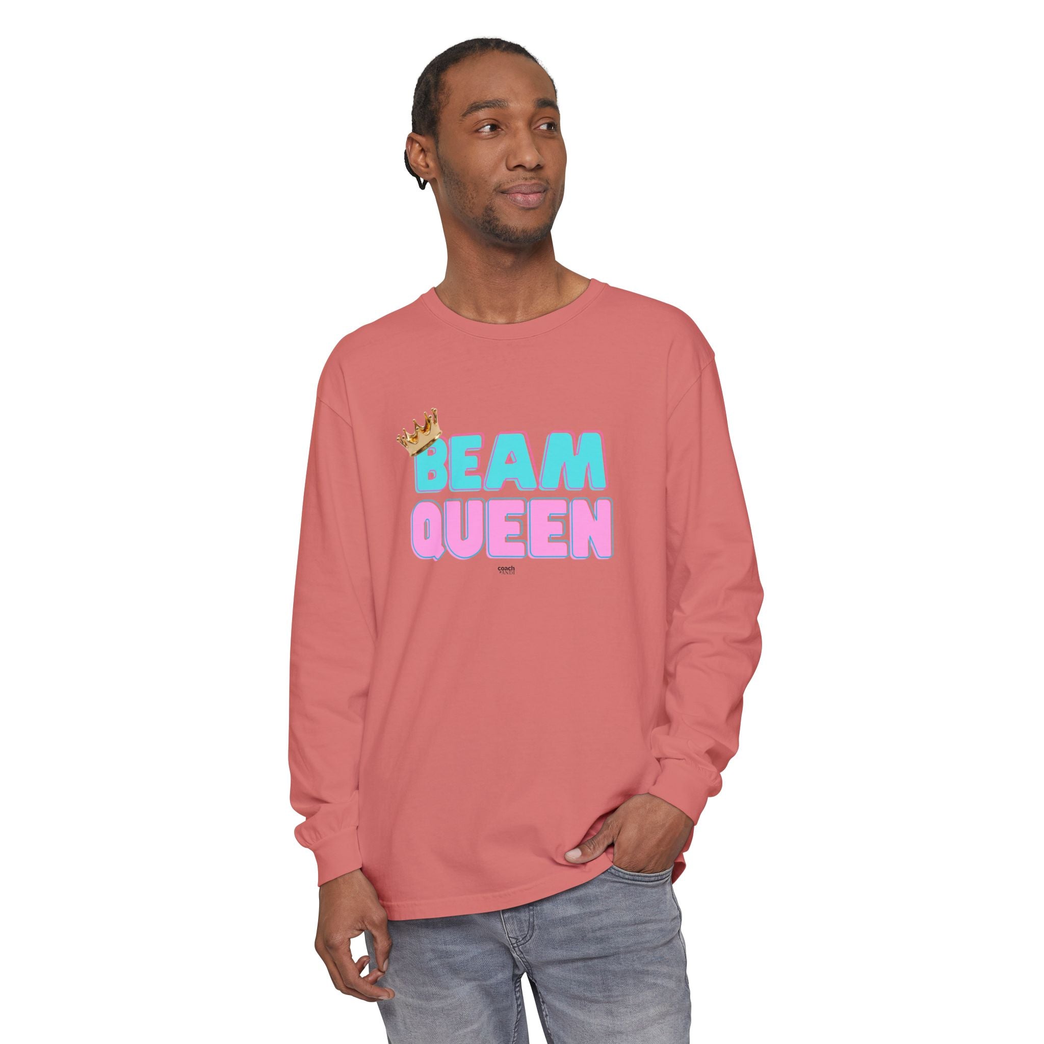 Beam Queen - Aqua/Pink (Adult Longsleeve Shirt)