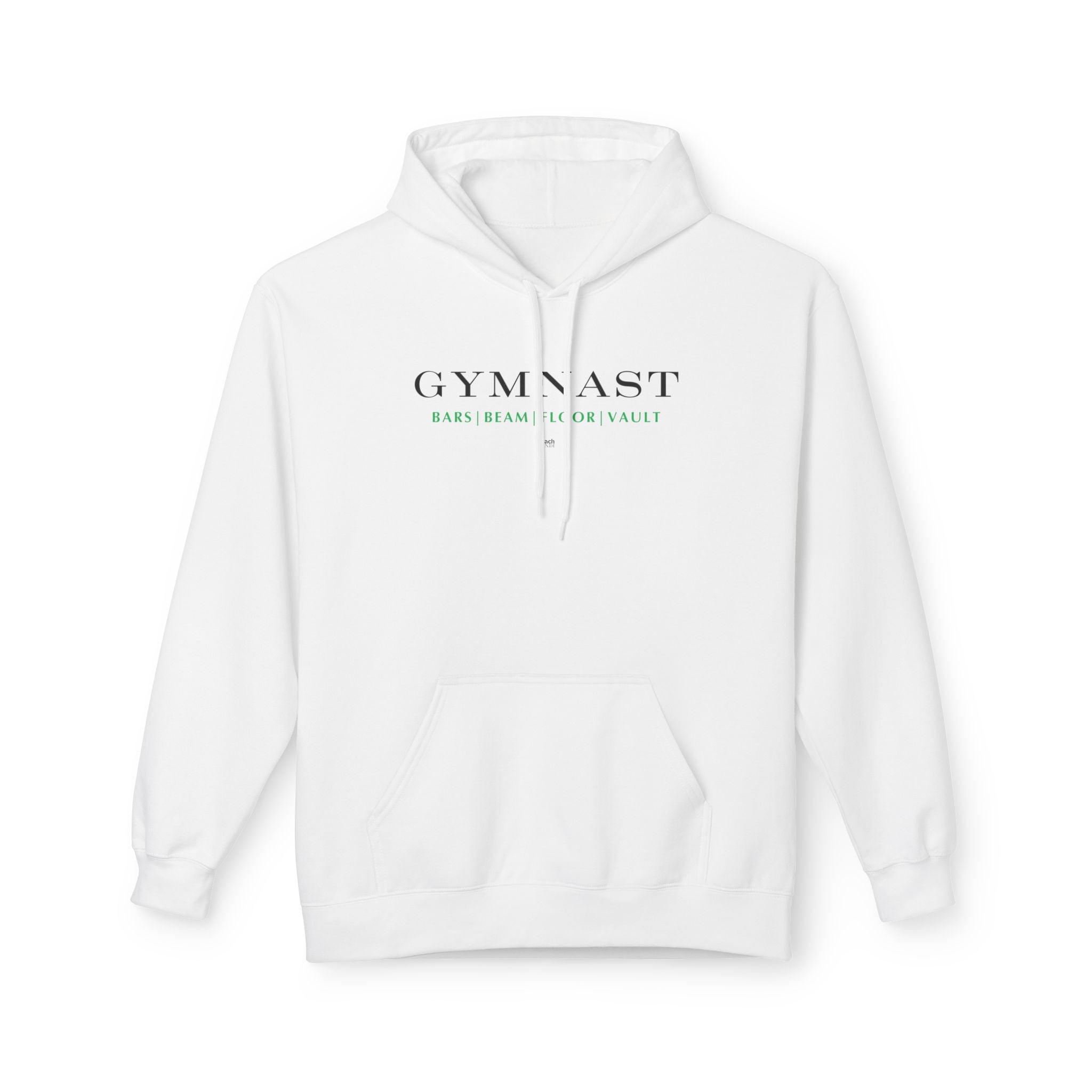 GYMNAST (Bars Beam Floor Vault) Hoodie - Green (Adult)