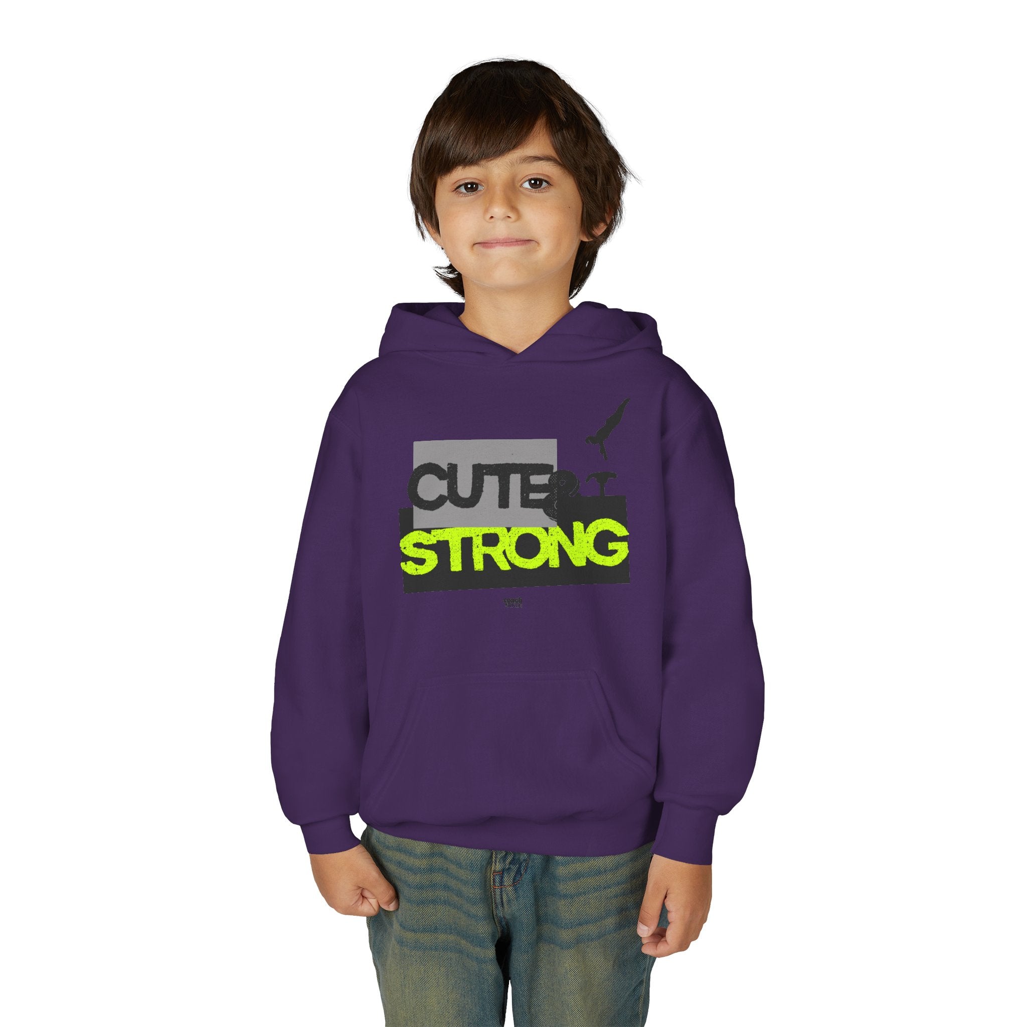 Cute & Strong Hoodie - Lime/Black (Youth)
