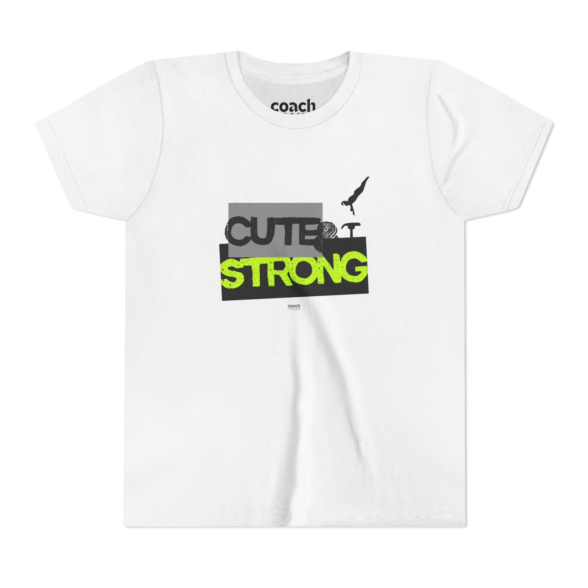 Cute & Strong Youth Short Sleeve Tee - Lime/Black