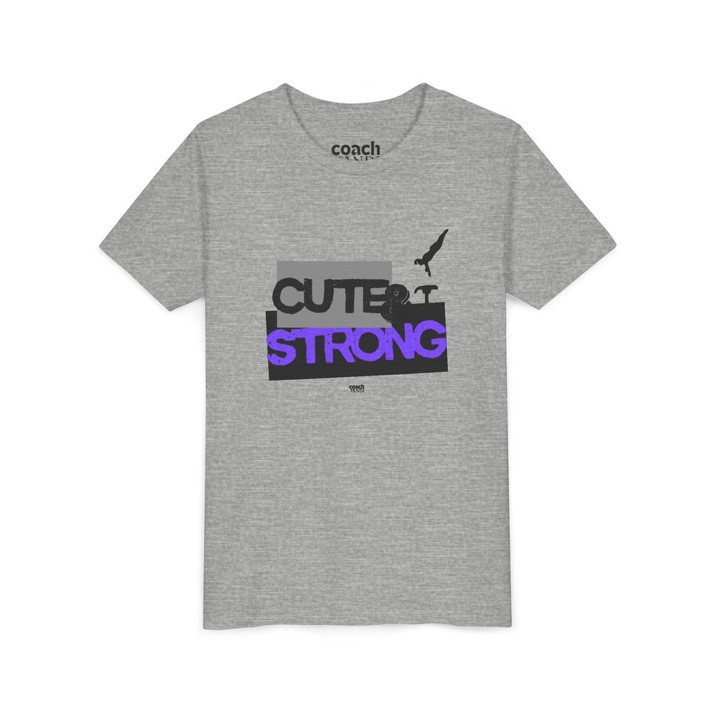Cute & Strong Youth Short Sleeve Tee - Purple/Black