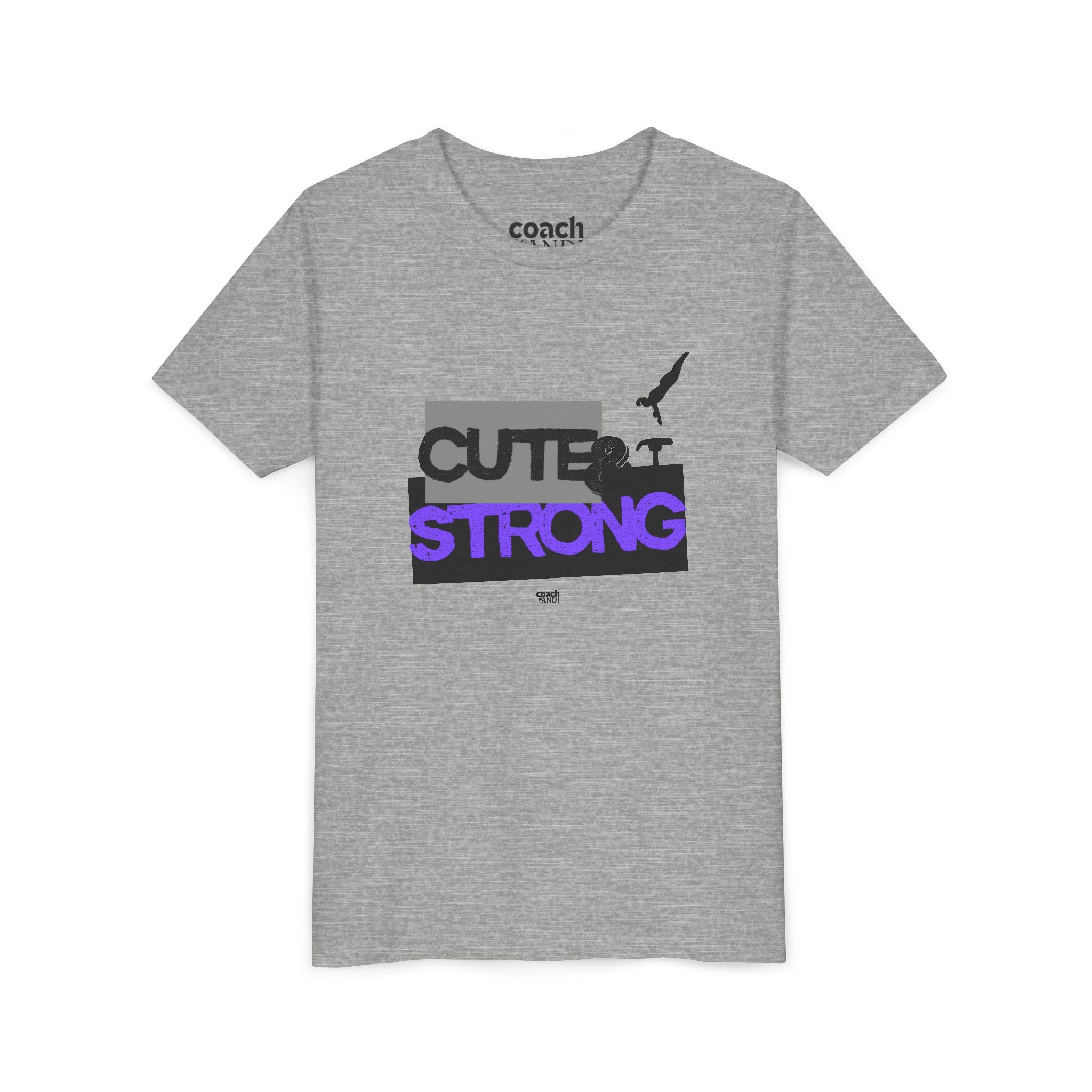 Cute & Strong Youth Short Sleeve Tee - Purple/Black