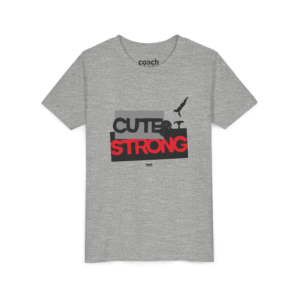 Cute & Strong Youth Short Sleeve Tee - Red/Black