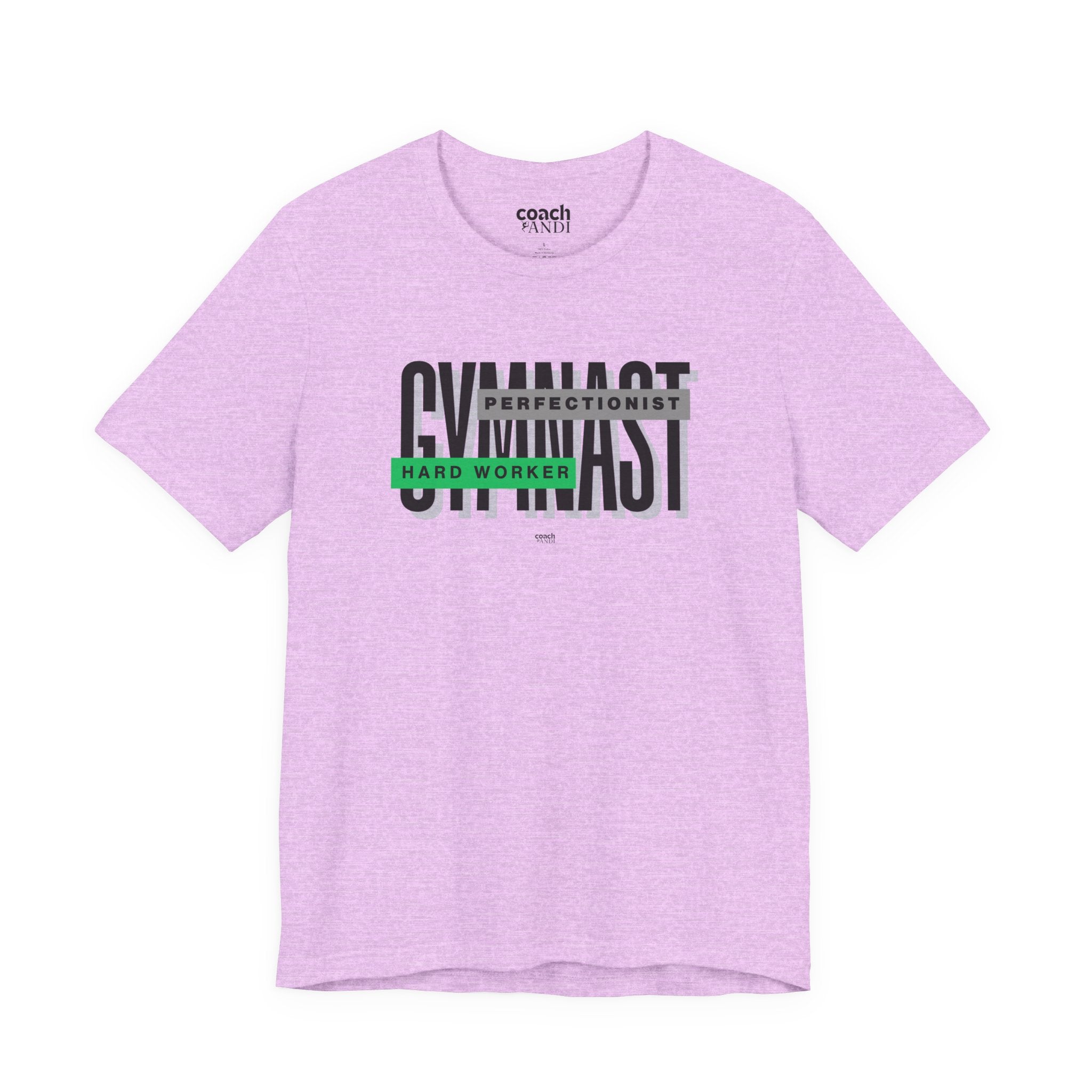 Gymnast Hard Worker Tshirt - Green (Adult)