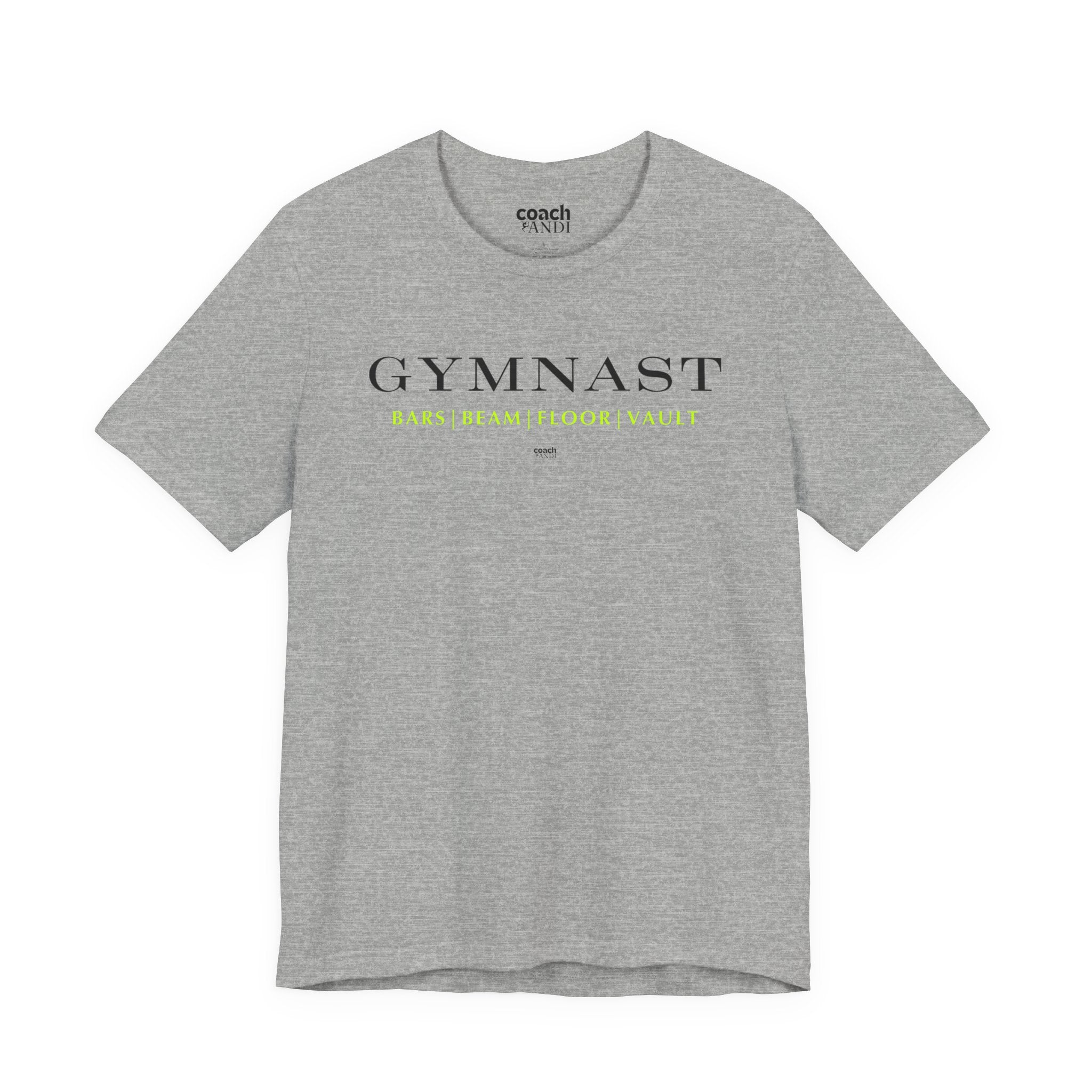 GYMNAST (Bars Beam Floor Vault) Tshirt - Lime (Adult)