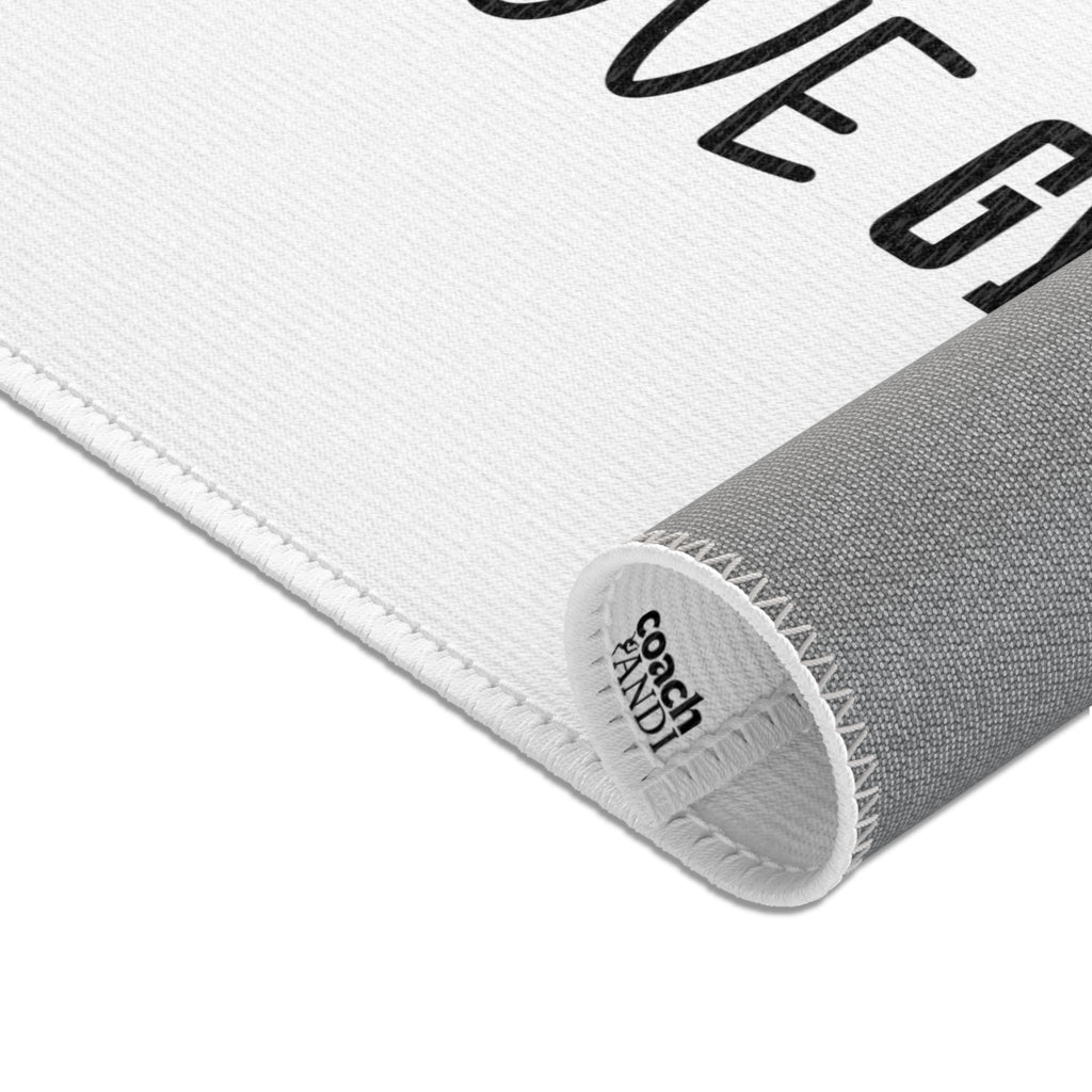 Peace, Love, Gymnastics-White (Area Rugs)