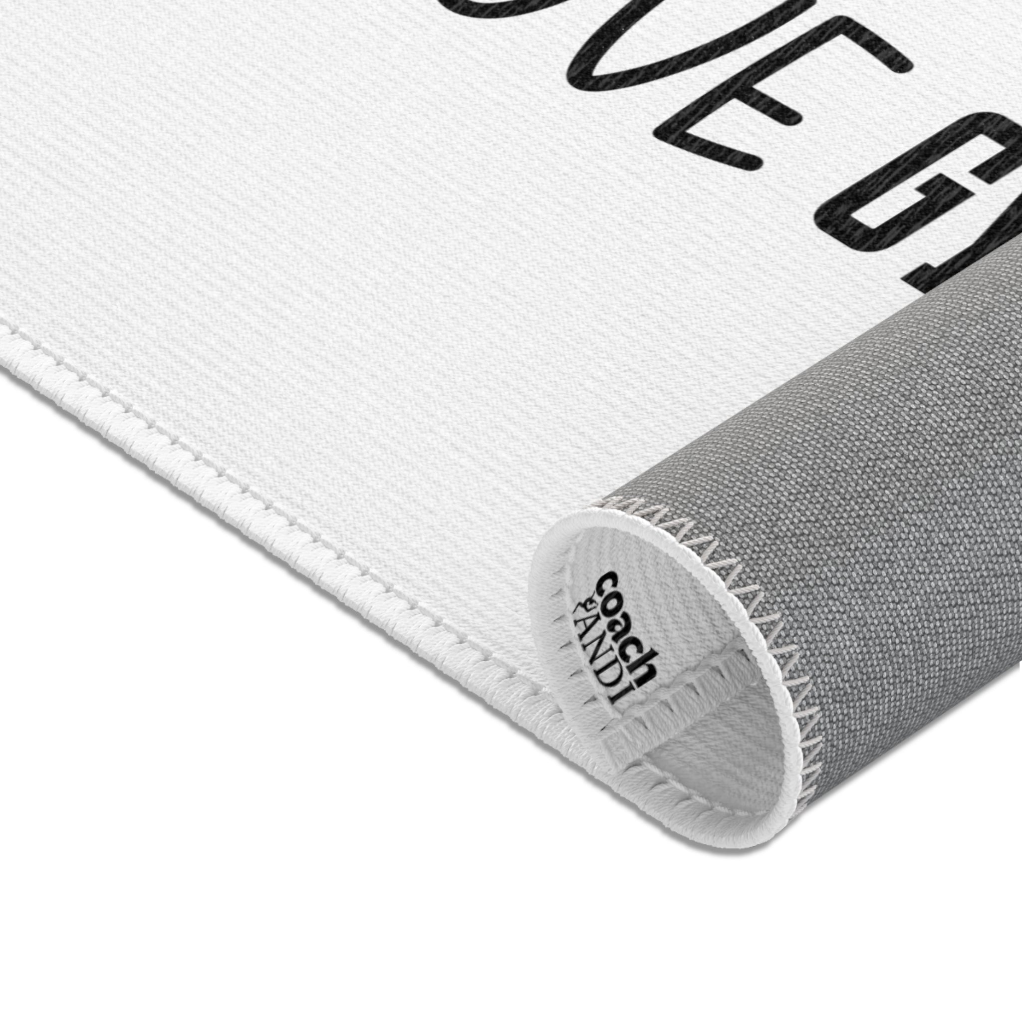 Peace, Love, Gymnastics-White (Area Rugs)